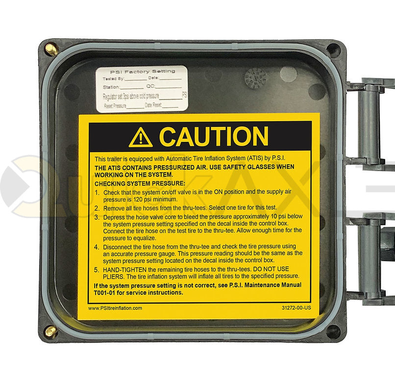 P.S.I. Control Panel - Presure Set @100 PSI
