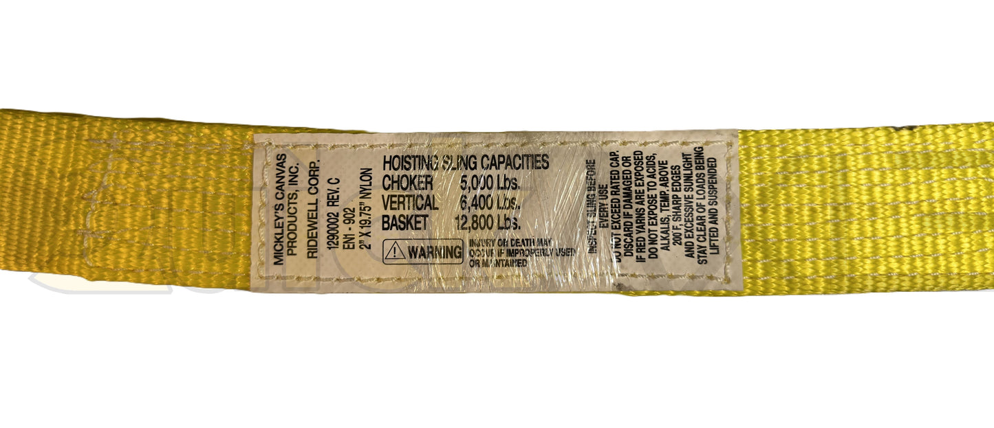 Shock Restraint Strap (Pair), 2″ wide × 19.5–20″ long, 1-ply - 1290002