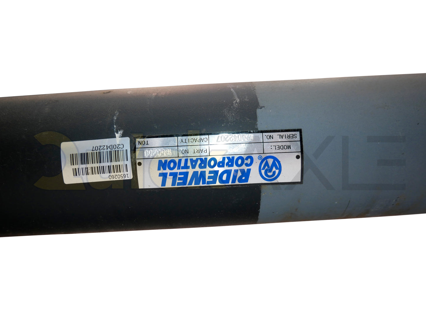 Air Disc Brake Axle, 75.5 Axle Track, QuickAxle Universal Mounting Pattern Brake Flange, 23k Beam, Straight With 5 in Dia and P Spindle
