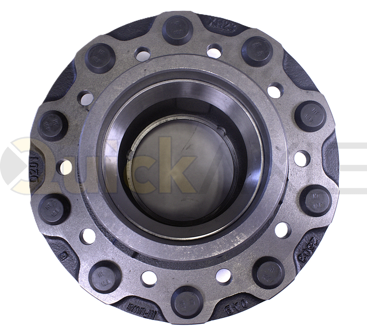 Hub, FUWA Hub, Hub Pilot, P Spindle, Cast Iron Hub Material, Includes Side Fill, Long Stud, M22 Stud Size