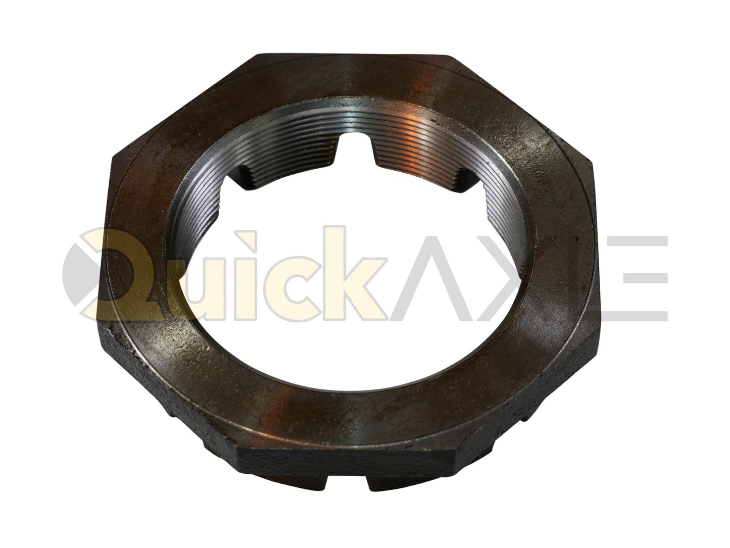Spindles Nut, P Spindle, 3.480"-12 IN Thread, QuickAxle Brand, Brand Part Number, Double Nut Type
