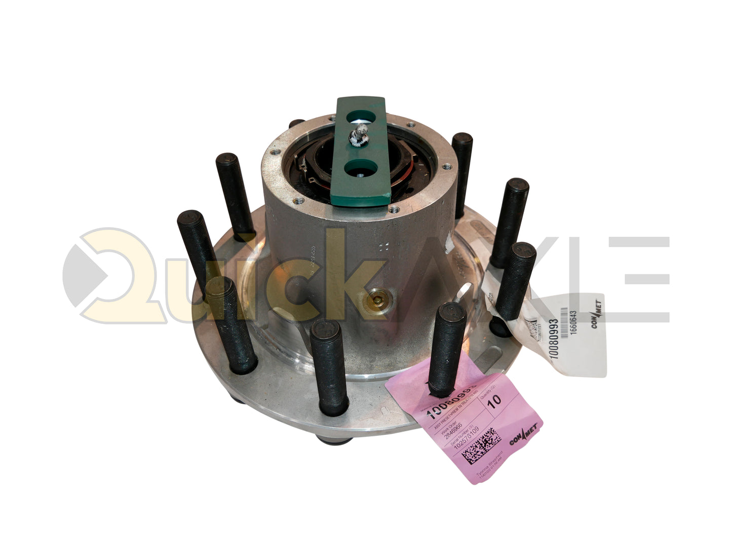 Hub, ConMet, Hub Pilot, N Spindle, Aluminum Hub Material, Includes Side Fill, Long Stud, M22 Stud Size