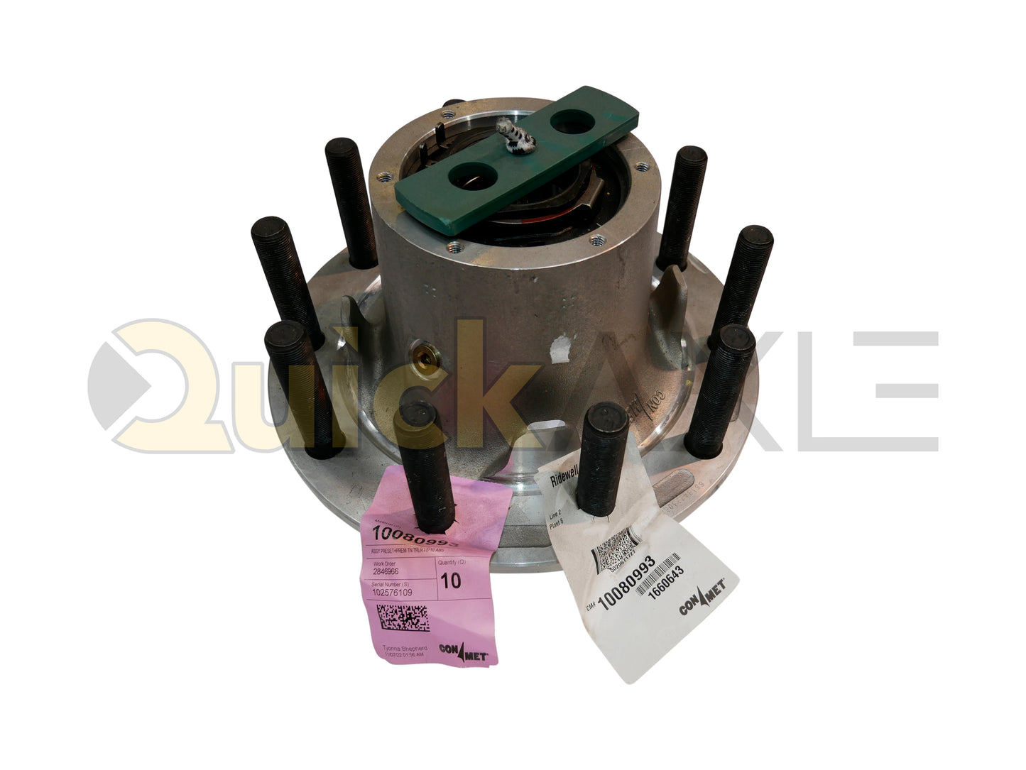 Hub, ConMet, Hub Pilot, N Spindle, Aluminum Hub Material, Includes Side Fill, Long Stud, M22 Stud Size