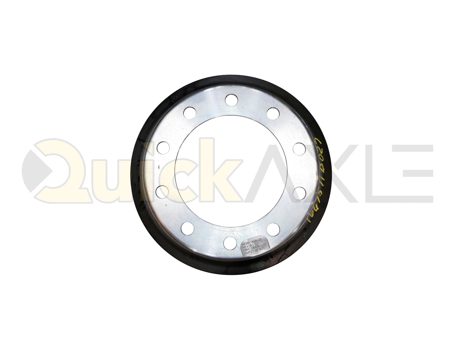 Drum, Webb, M22, 10 Stud Stud Quantity, 11.25 (285.75) Stud Base Circle, Composite, 16.5" x 7.0" Brake Size