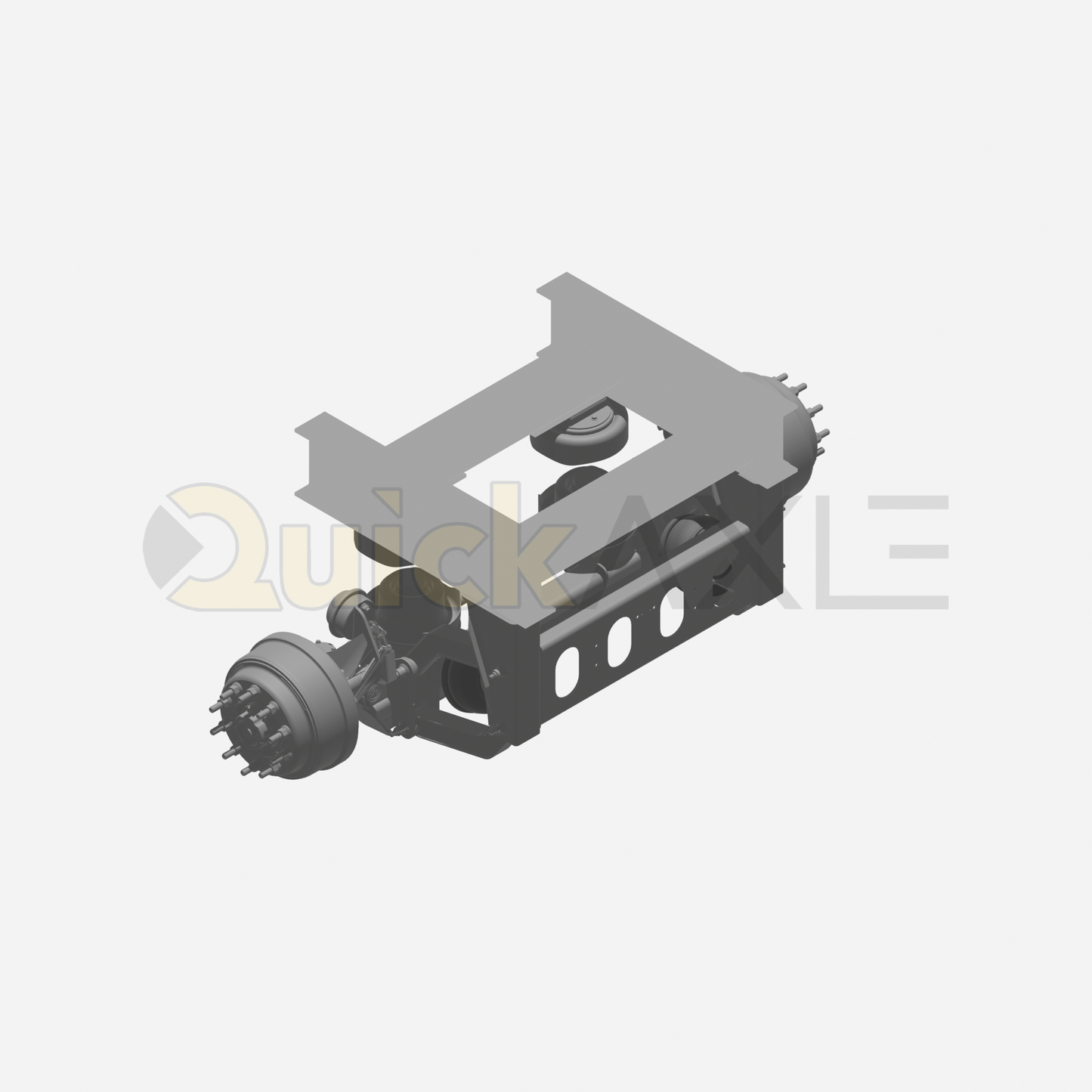 Ridewell RSS-233T 14K Self-Steering Truck Lift Axle Suspension - Weld-On - Drum Brake - 2339103