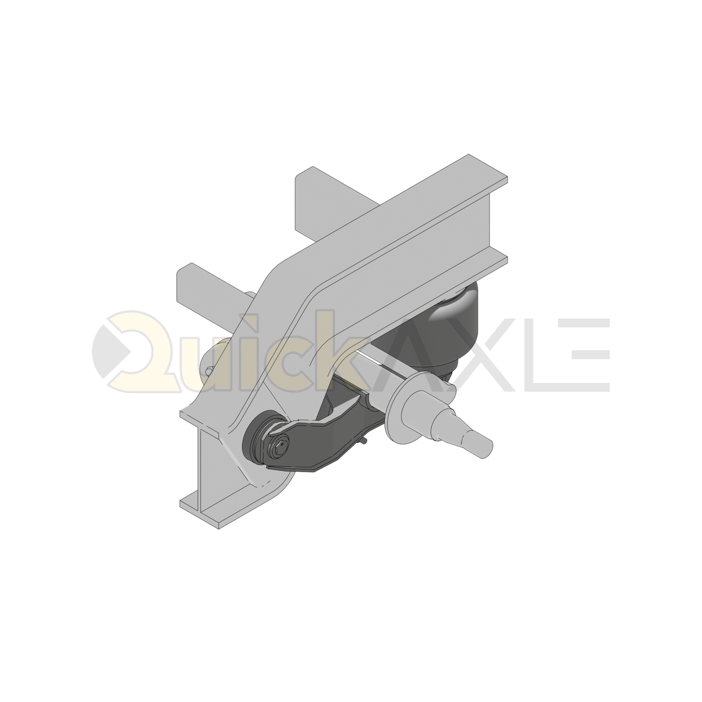 Ridewell RAR-240W Trailer Air Ride Suspension - Yoke Mount - Non-Steerable - 30,000 lb Capacity - 2403377