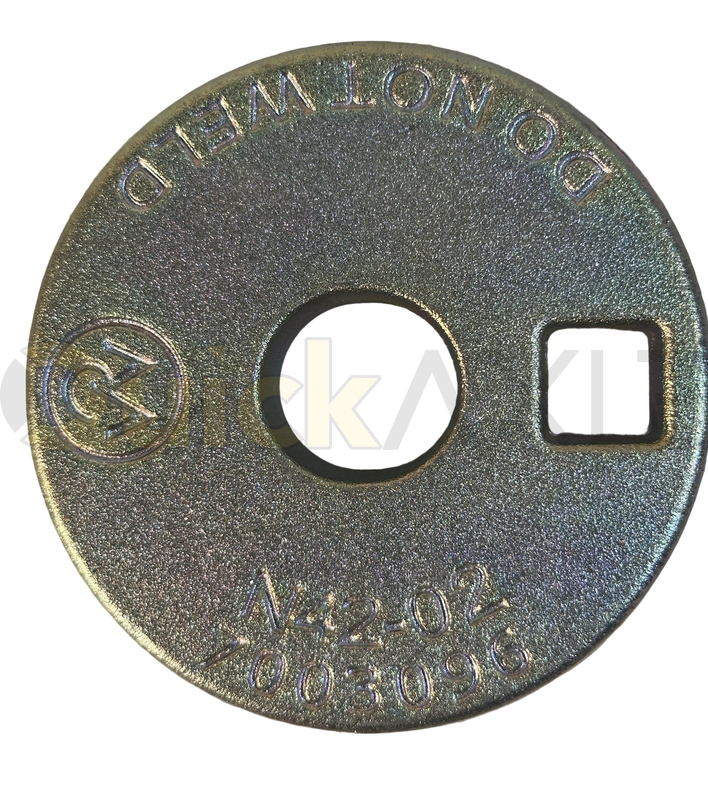 Adjuster Plate, 3.63″ OD, Slotted, Yellow Zinc - 7003096
