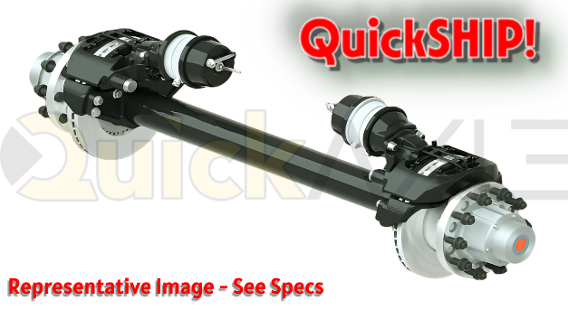 Disc Brake Axle Assembly, 77.5 Axle Track, Bendix LT Calipers, 23k Beam, Straight Beam With 5 in Dia and P Spindle 164222LB014