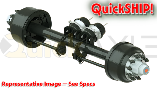 Drum Brake Axle Assembly, 71.5 Axle Track, 16.5x7.0 Brakes, 23k Beam, Straight Beam With 5 in Dia and P Spindle 1641223B004