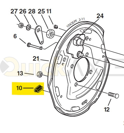 PLUG FOR ADJUSTER SLOT - Dexter #046-007-00