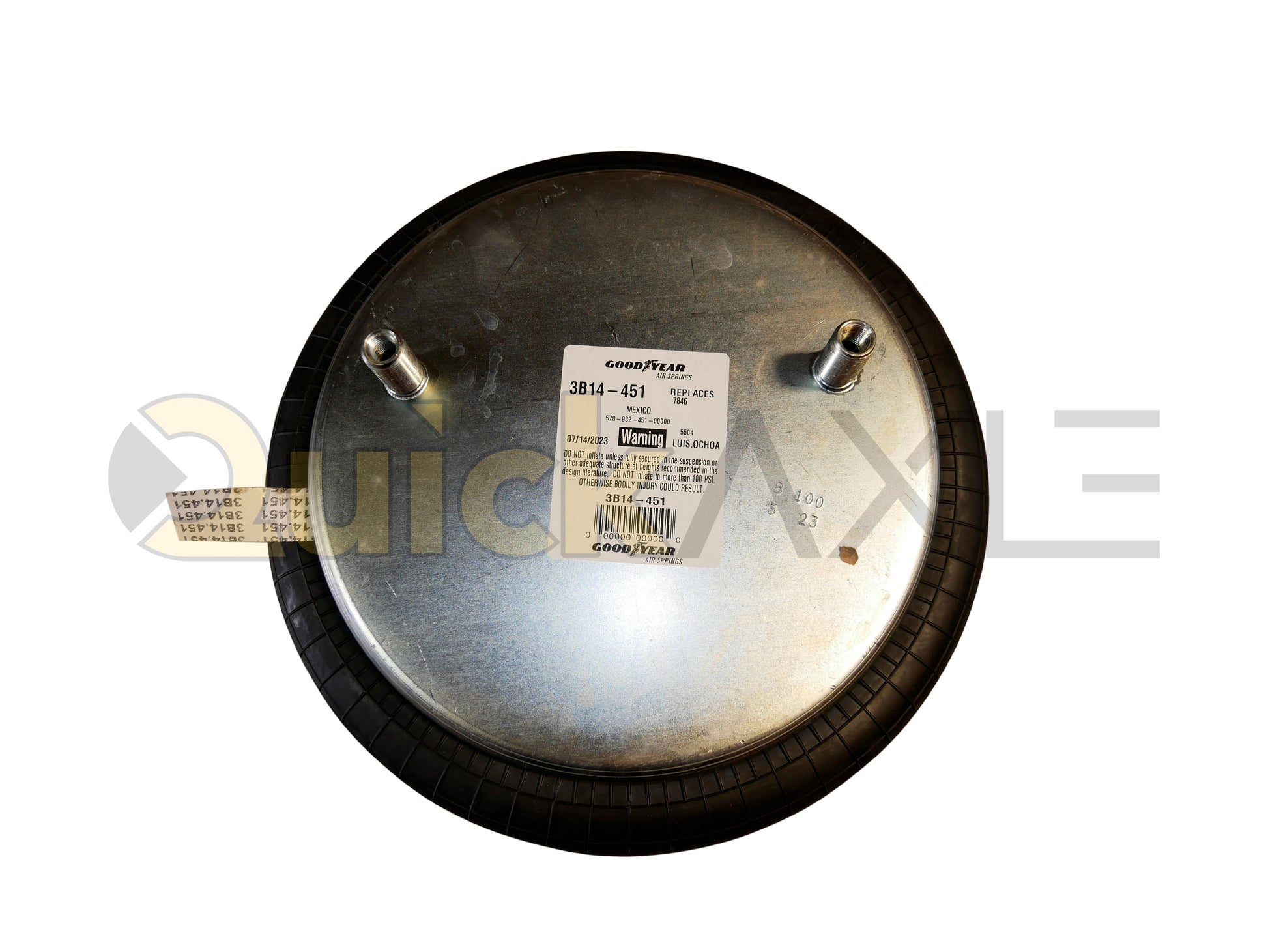 Air Springs, 3B14-451, W01-358-7846, SP 557853-118, FT 530-34 1365 CT