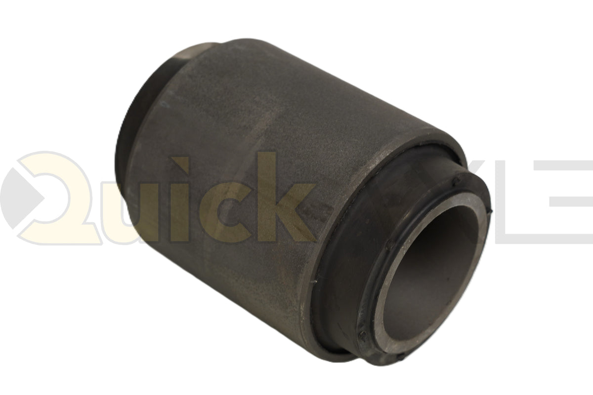 Ridewell suspension bushing with a central sleeve, angled view.