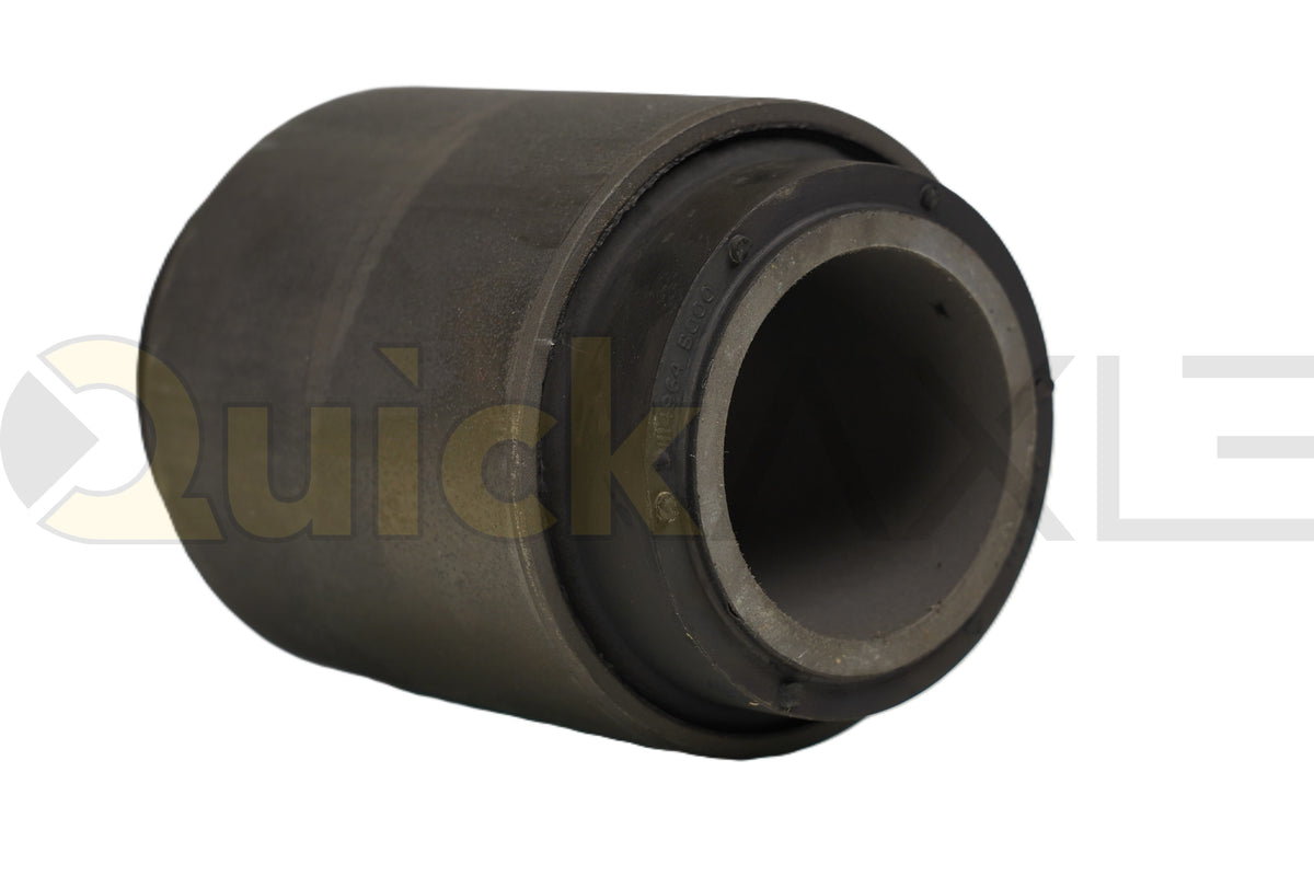 Ridewell suspension bushing with a central sleeve, angled view.