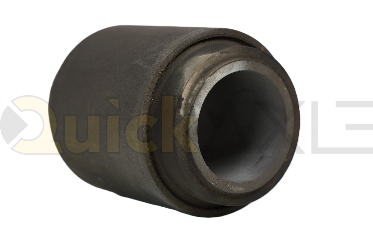 Ridewell suspension bushing with a central sleeve, angled view.