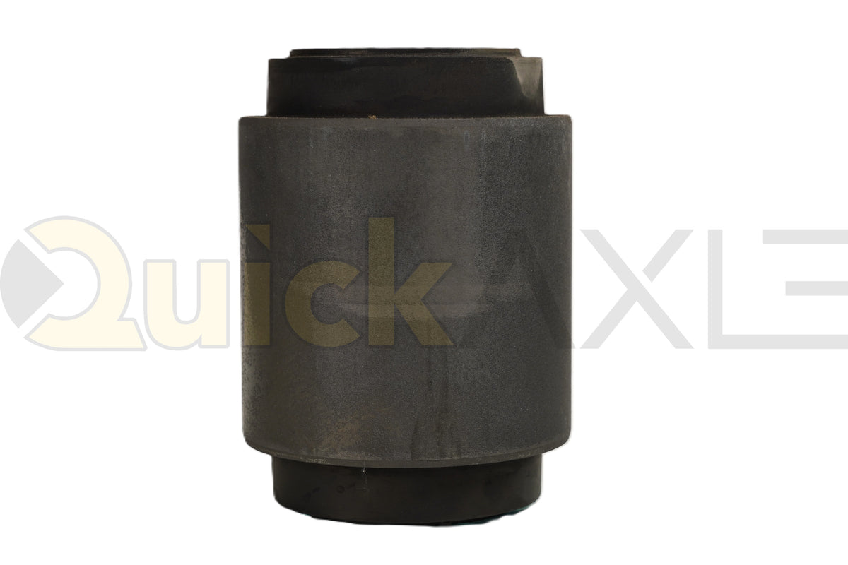 Ridewell suspension bushing with a central sleeve, angled view.