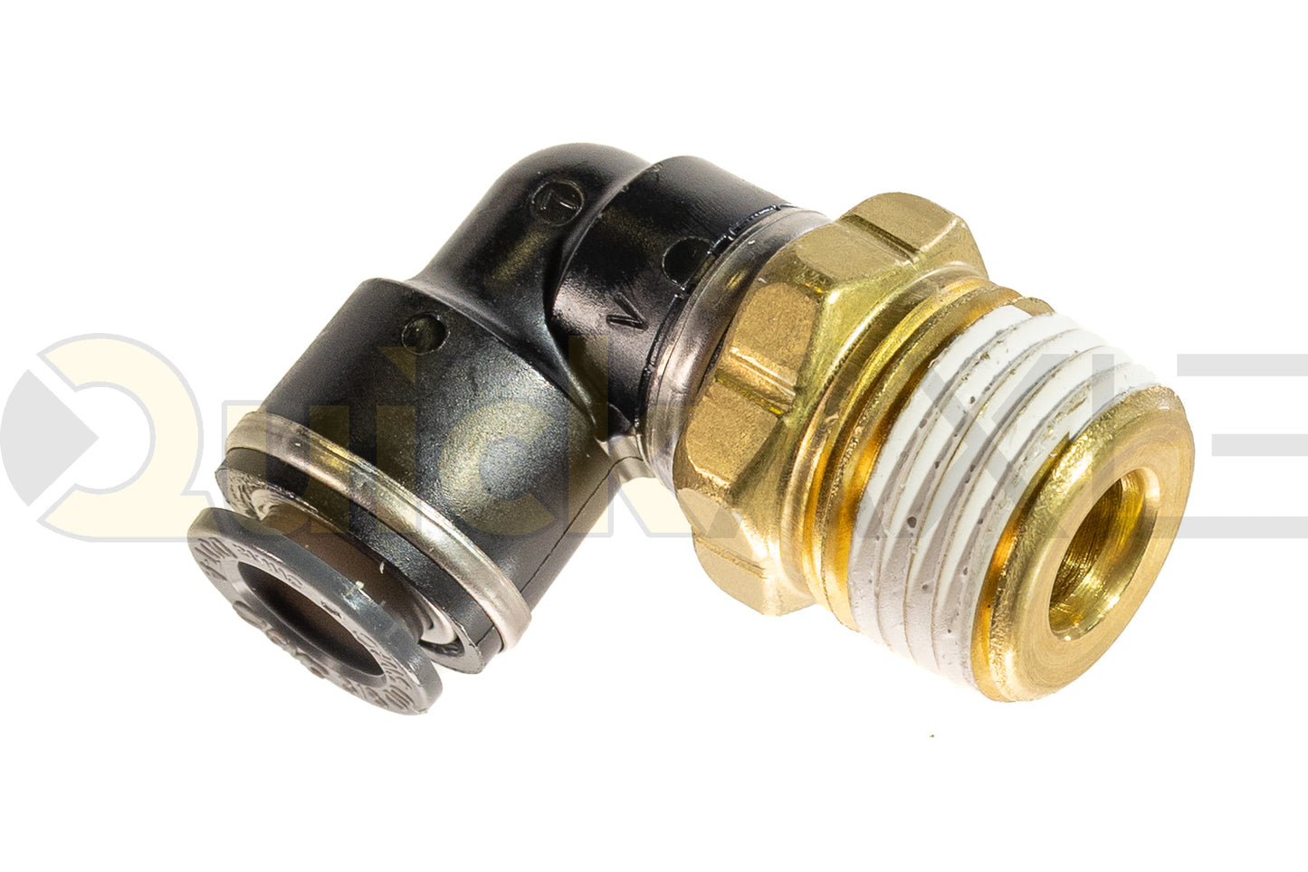 SMC 90-Degree Elbow, 1/2 NPT x 3/8 PTC KV2L11-37S