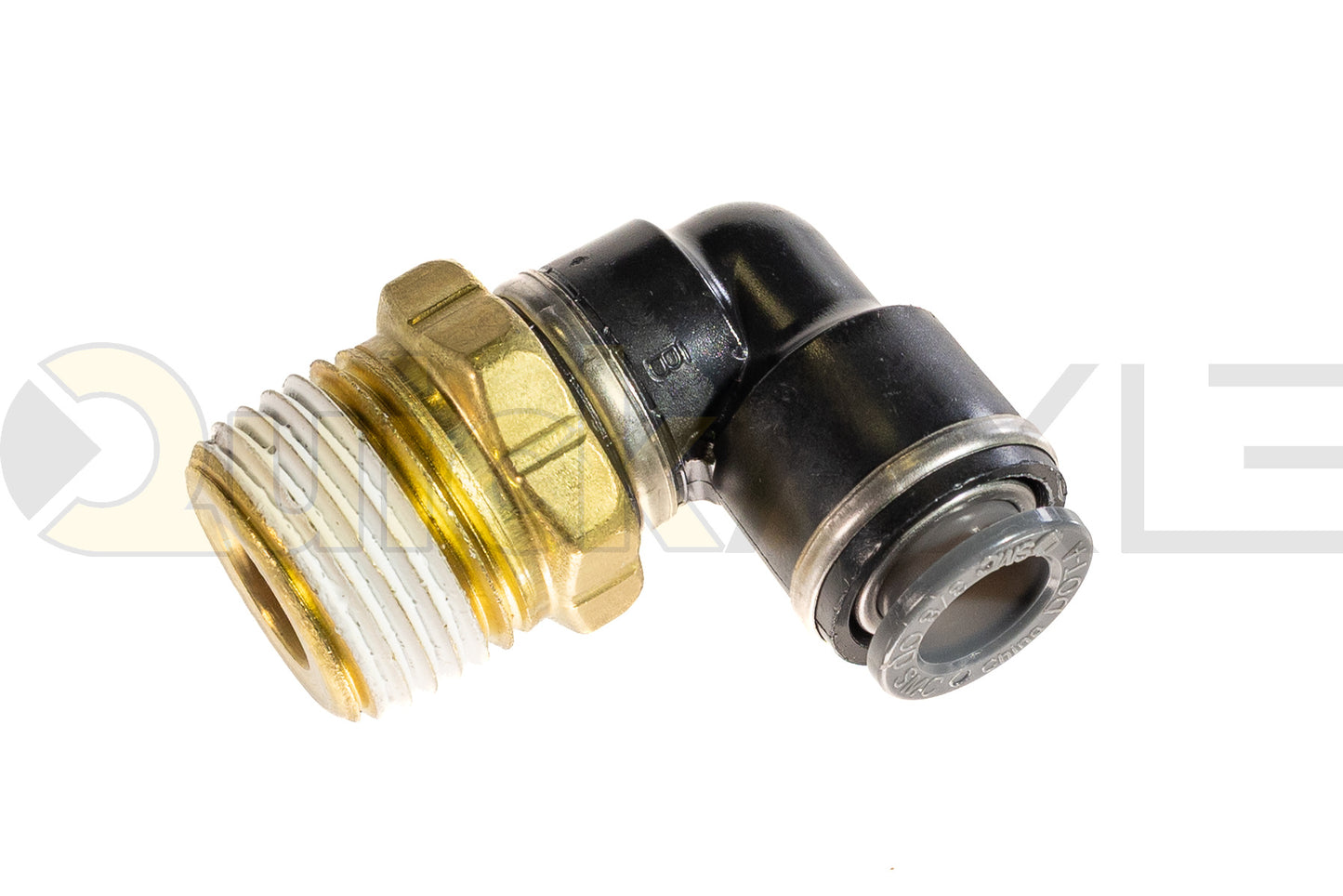 SMC 90-Degree Elbow, 1/2 NPT x 3/8 PTC KV2L11-37S