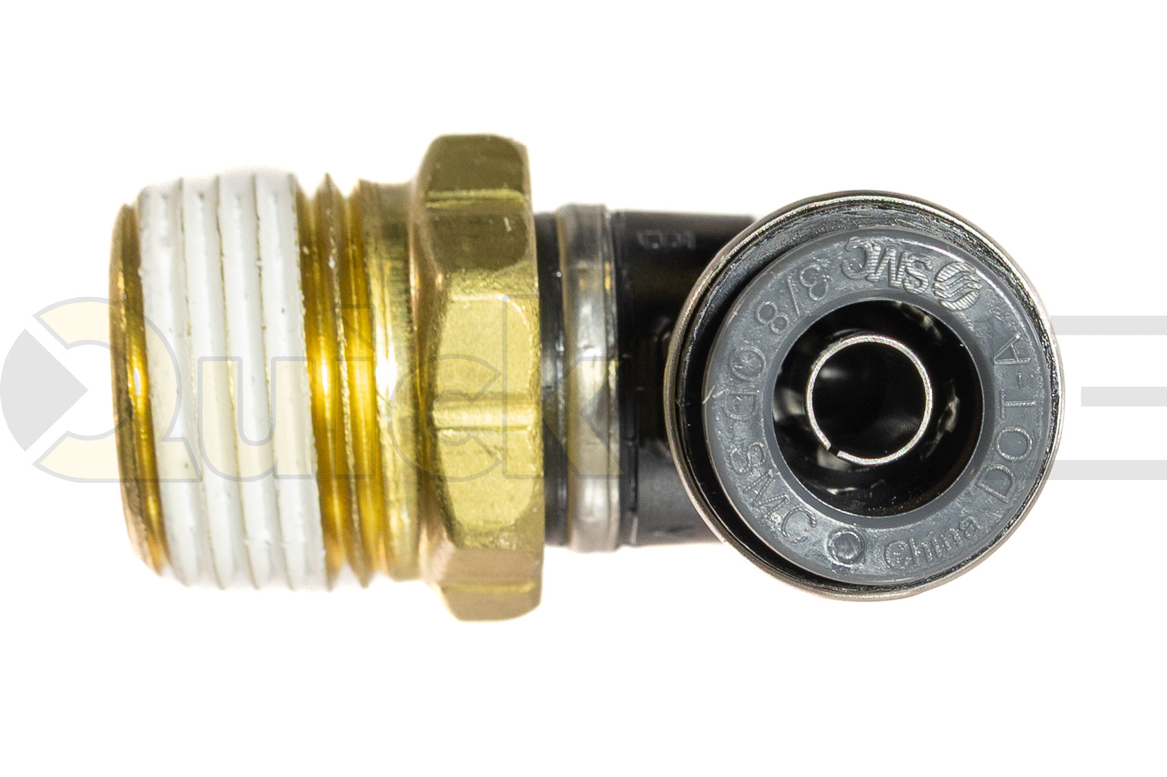 SMC 90-Degree Elbow, 1/2 NPT x 3/8 PTC KV2L11-37S