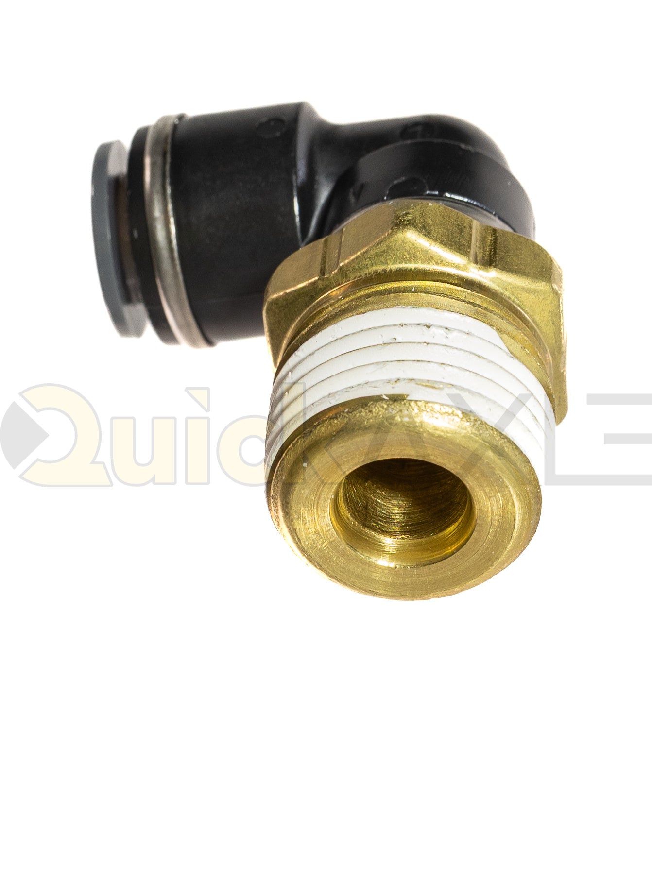 SMC 90-Degree Elbow, 1/2 NPT x 3/8 PTC KV2L11-37S