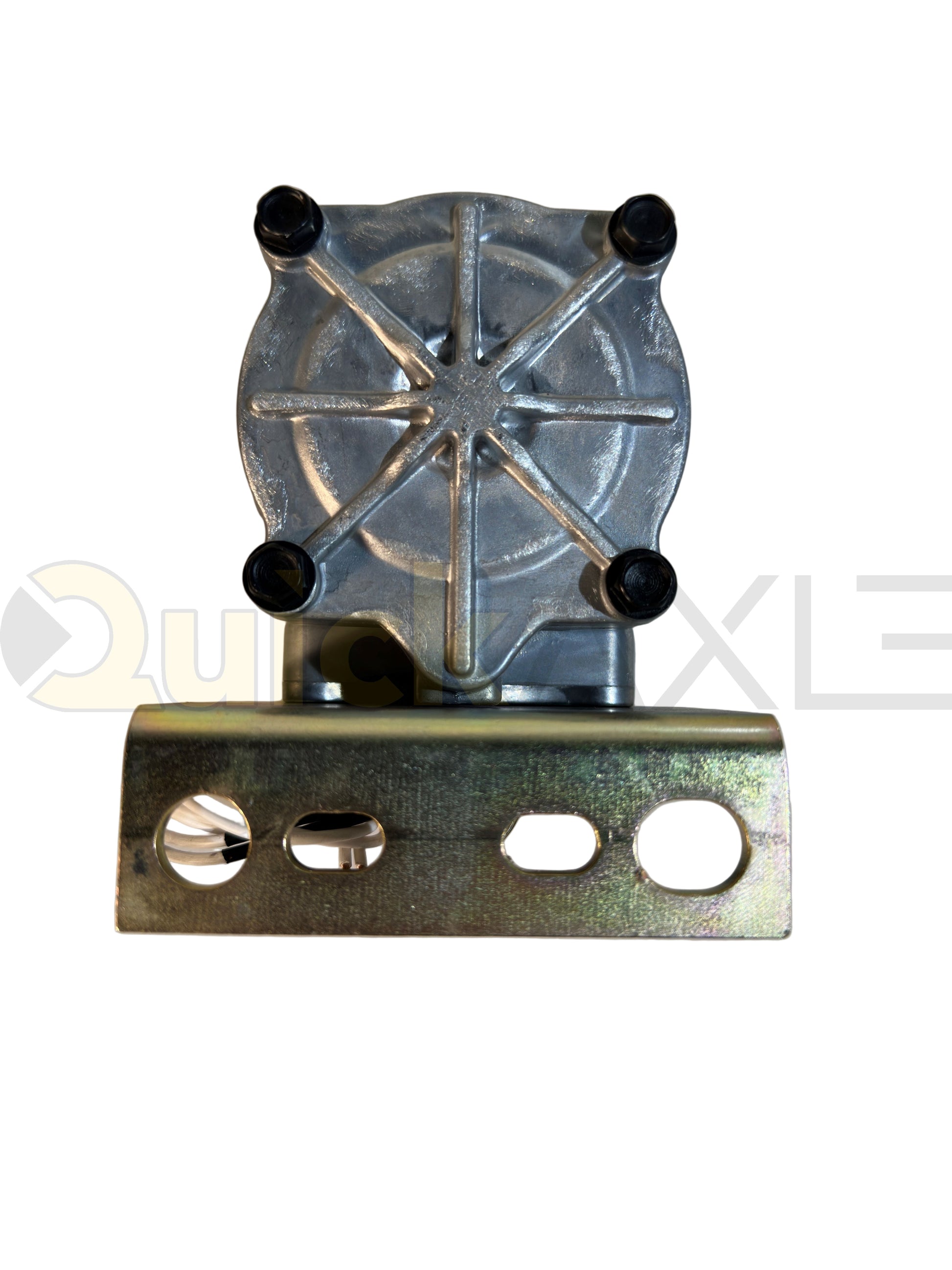 Lift Axle Control Module (LACM), N/C solenoid with flying leads, check valve & A-side gauge; ports: (2) 1/2-14 NPTF, (2) 3/8-18 NPTF, 1/8-27 NPTF gauge - 1230195
