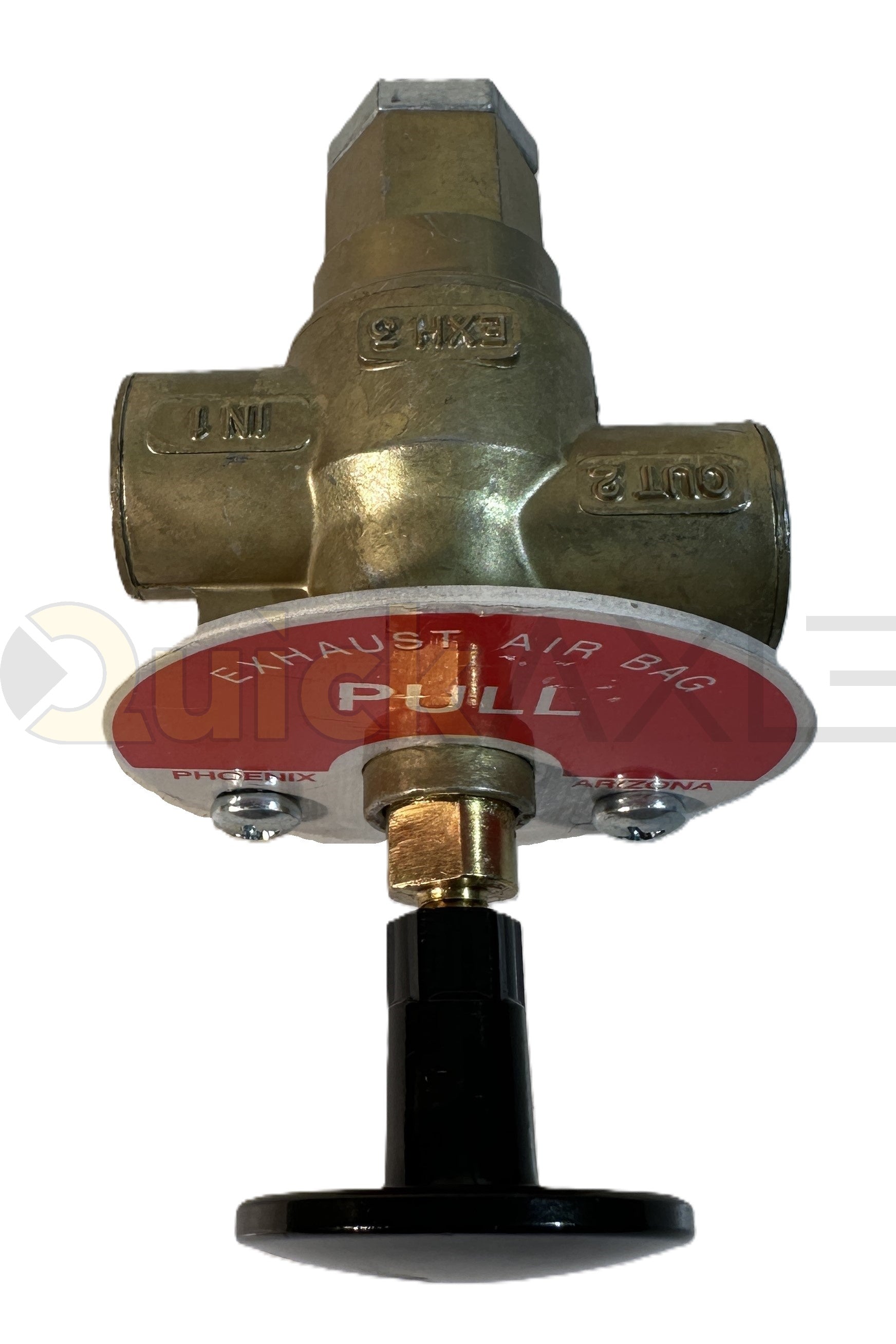 Manual Suspension Control Valve, Sealco 17610, Pull to Exhaust / Push to Fill, 3/8" NPT inlet & outlet, panel-mount knob  -1230243