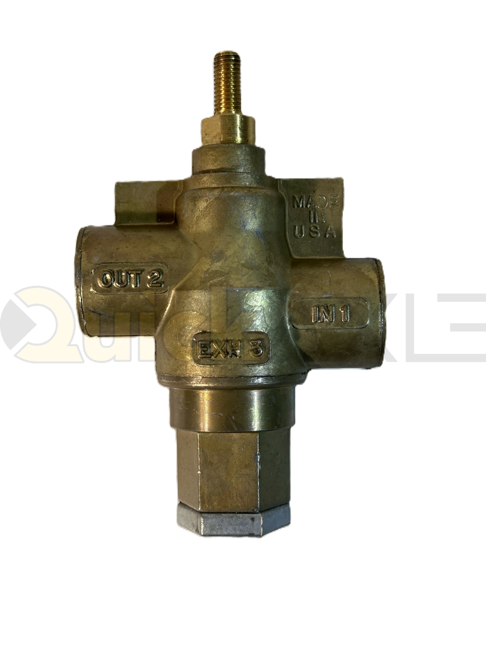 Manual Suspension Control Valve, Sealco 17610, Pull to Exhaust / Push to Fill, 3/8" NPT inlet & outlet, panel-mount knob  -1230243