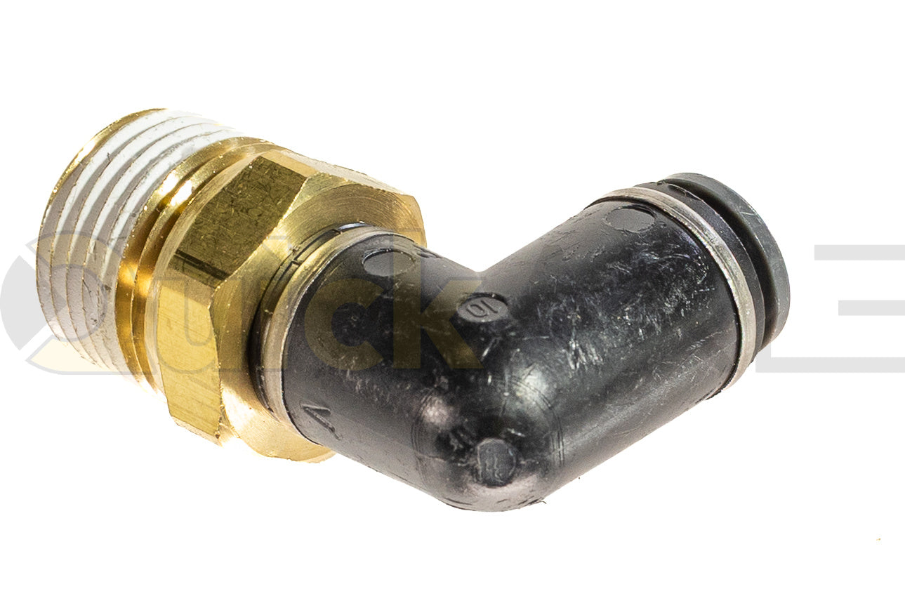 SMC 90-Degree Elbow, 3/8 MNPT x 1/4 PTC KV2L07-36S