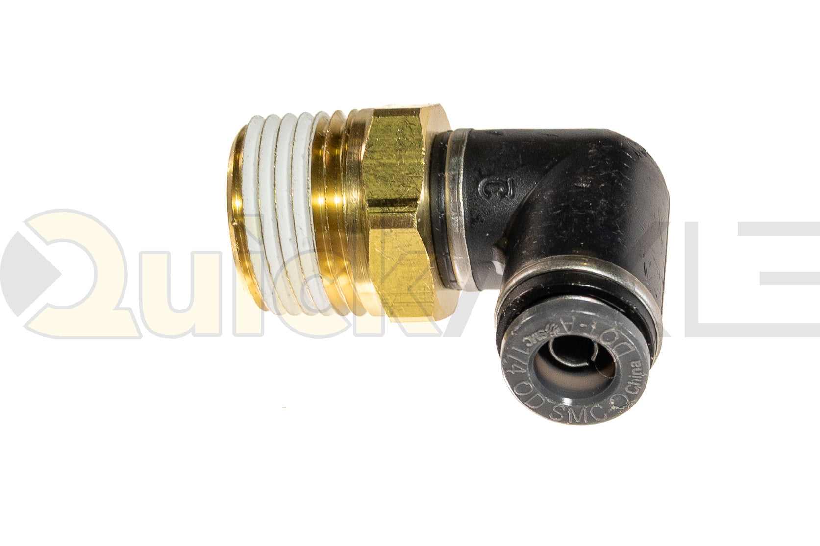 SMC 90-Degree Elbow, 3/8 MNPT x 1/4 PTC KV2L07-36S