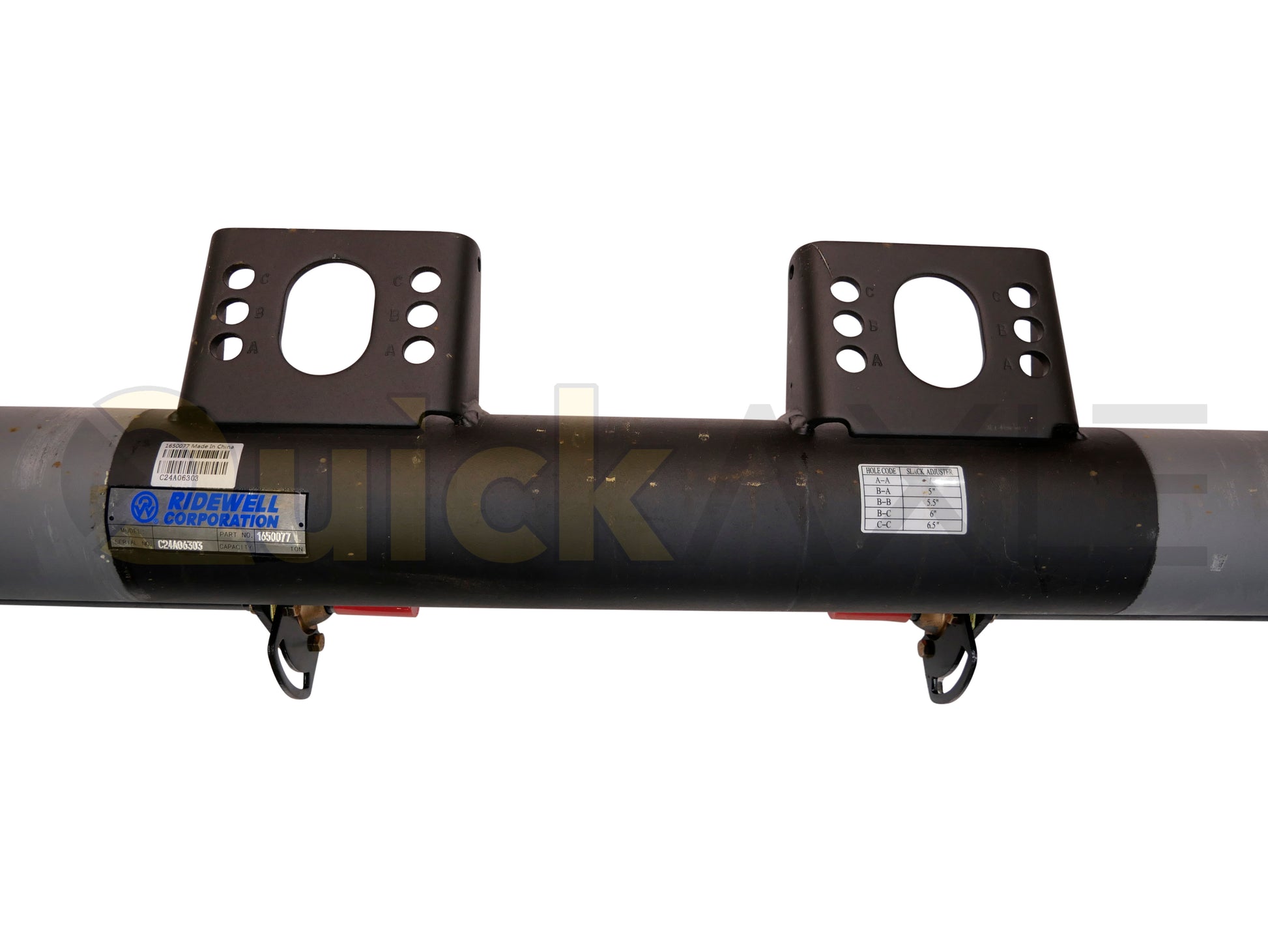 Drum Brake Axle, 77.5 Axle Track, 12.25"x7.5" Brakes, 23k Beam, Straight With 5 in Dia and N Spindle