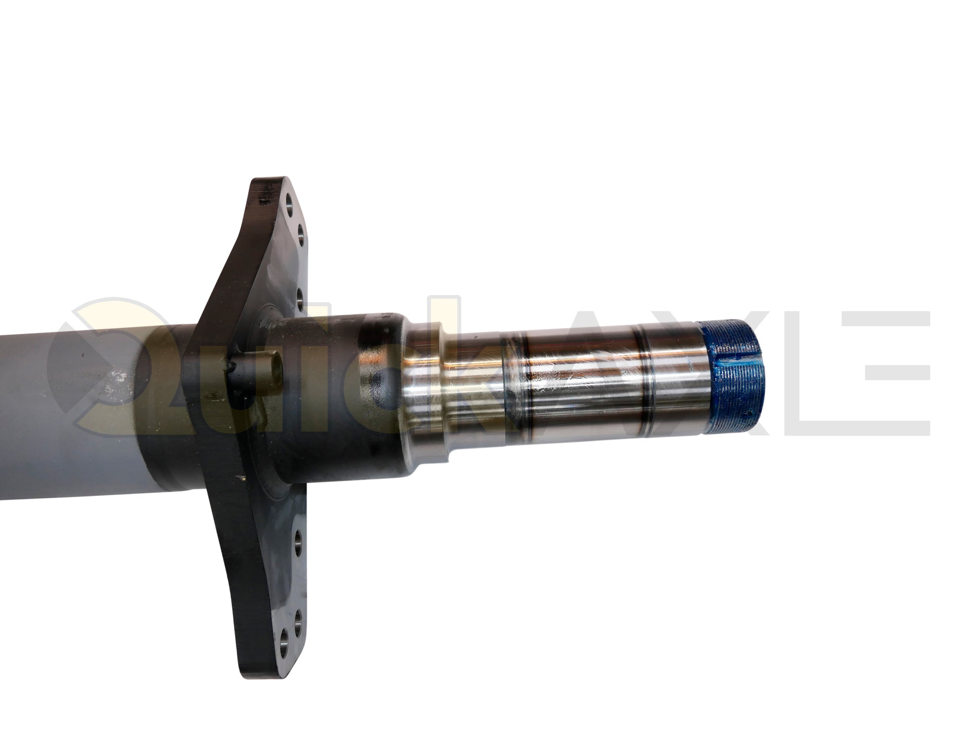 Air Disc Brake Axle, 71.5 Axle Track, QuickAxle Universal Mounting Pattern Brake Flange, 23k Beam, Straight With 5 in Dia and P Spindle