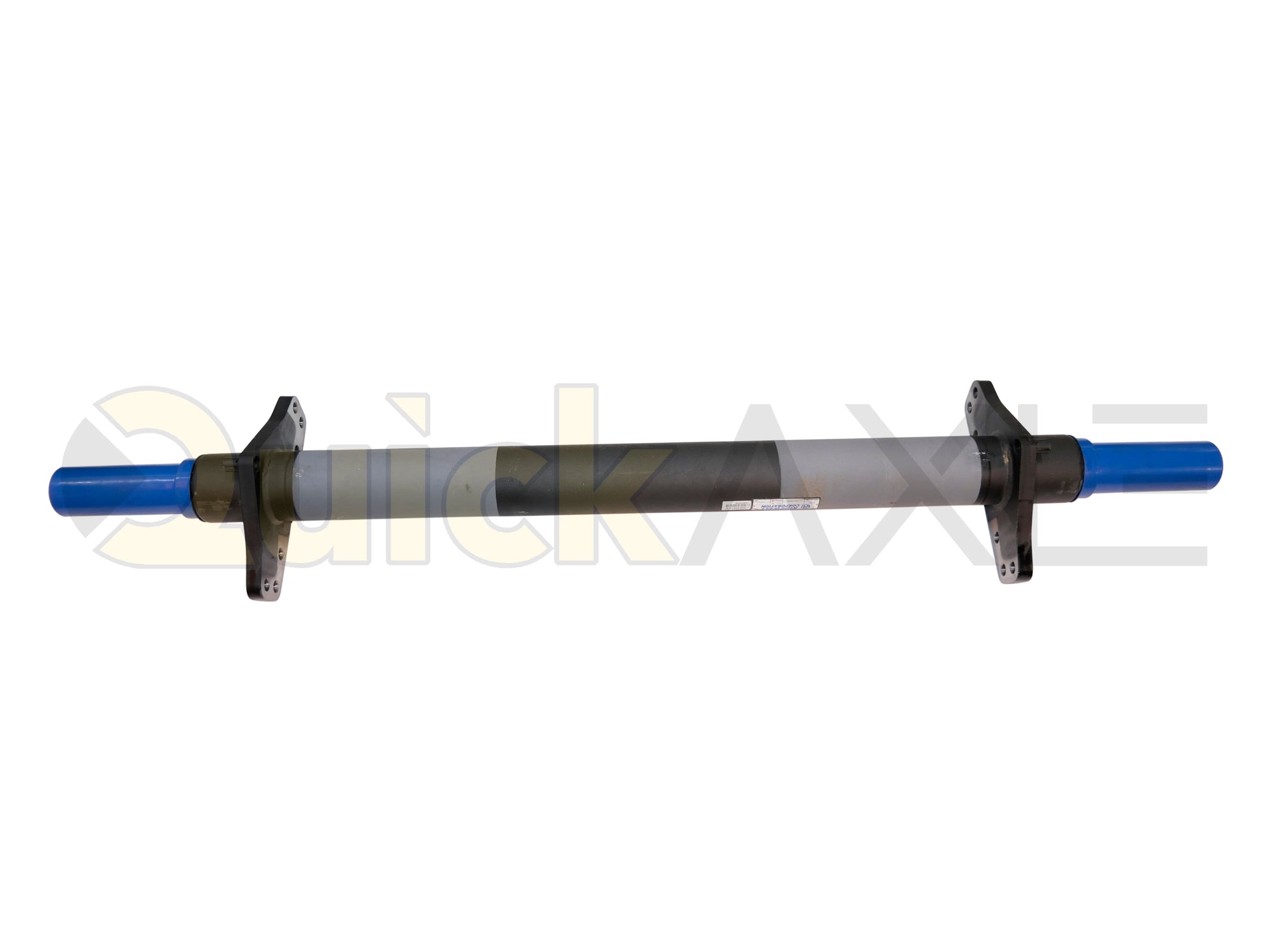 Air Disc Brake Axle, 71.5 Axle Track, QuickAxle Universal Mounting Pattern Brake Flange, 23k Beam, Straight With 5 in Dia and P Spindle