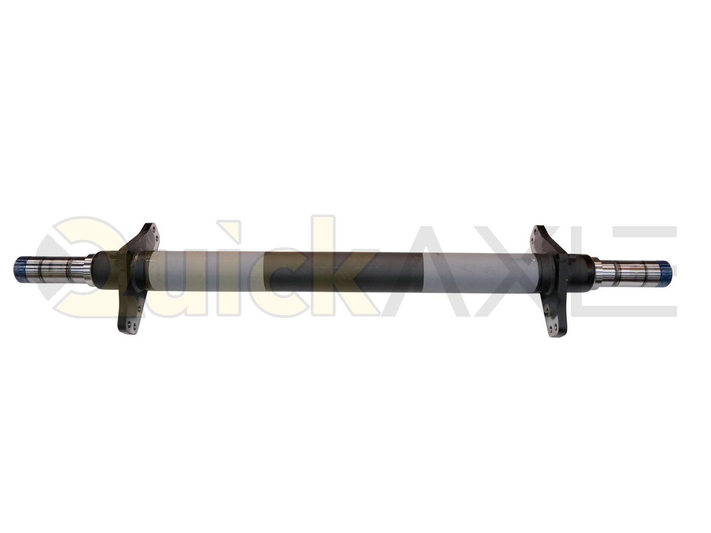 Air Disc Brake Axle, 71.5 Axle Track, QuickAxle Universal Mounting Pattern Brake Flange, 23k Beam, Straight With 5 in Dia and P Spindle