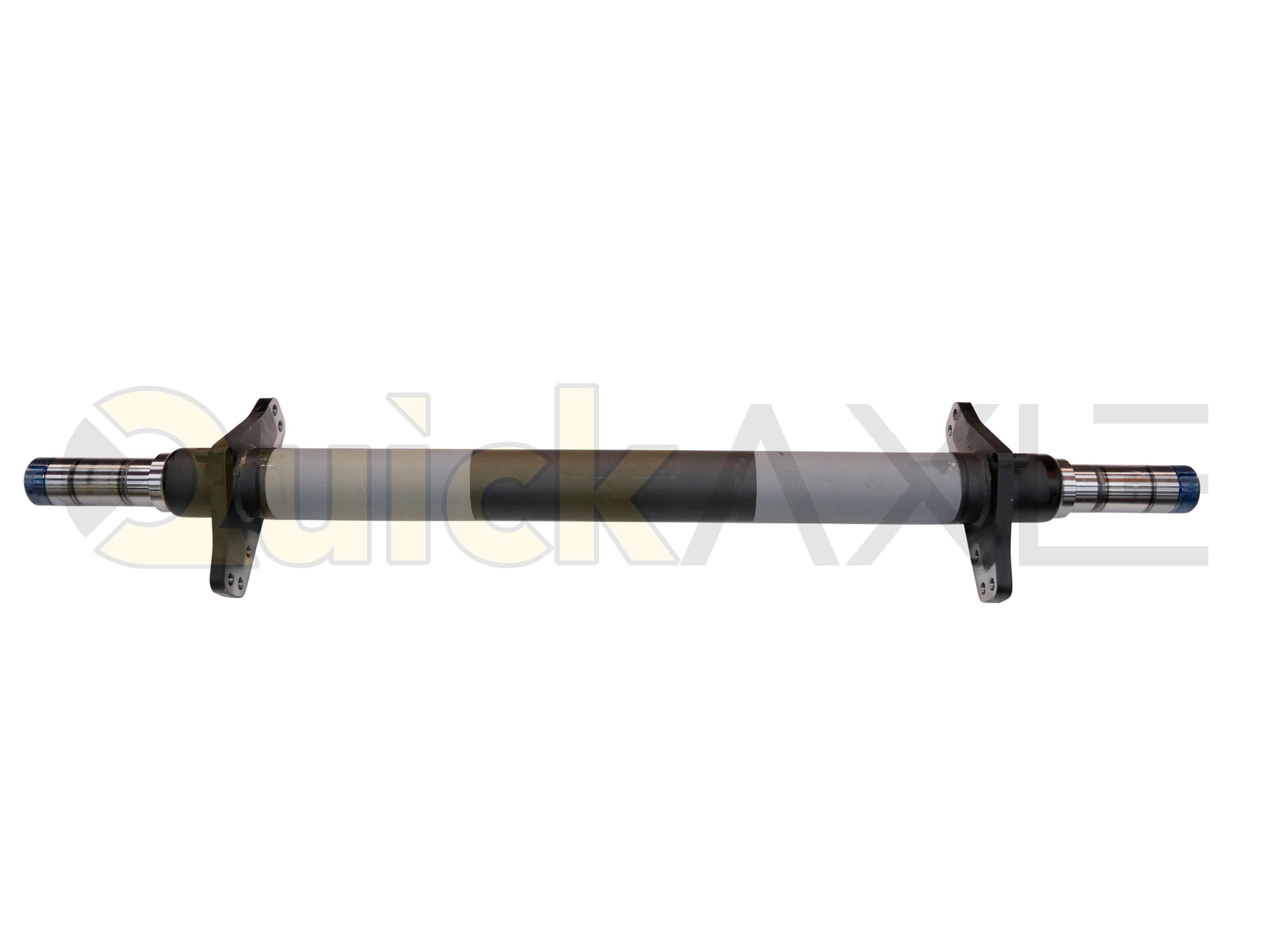Air Disc Brake Axle, 71.5 Axle Track, QuickAxle Universal Mounting Pattern Brake Flange, 23k Beam, Straight With 5 in Dia and P Spindle