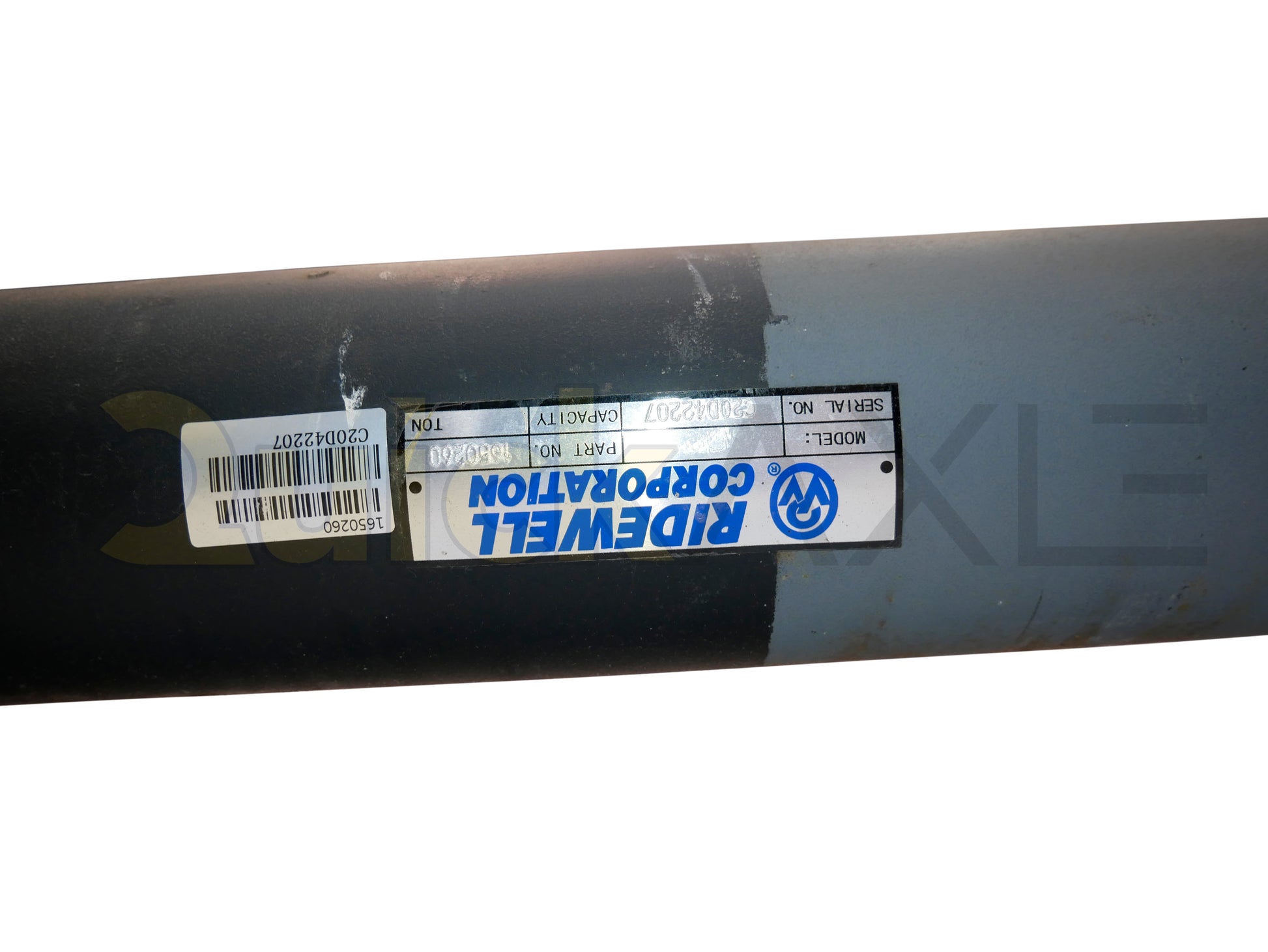 Air Disc Brake Axle, 75.5 Axle Track, QuickAxle Universal Mounting Pattern Brake Flange, 23k Beam, Straight With 5 in Dia and P Spindle