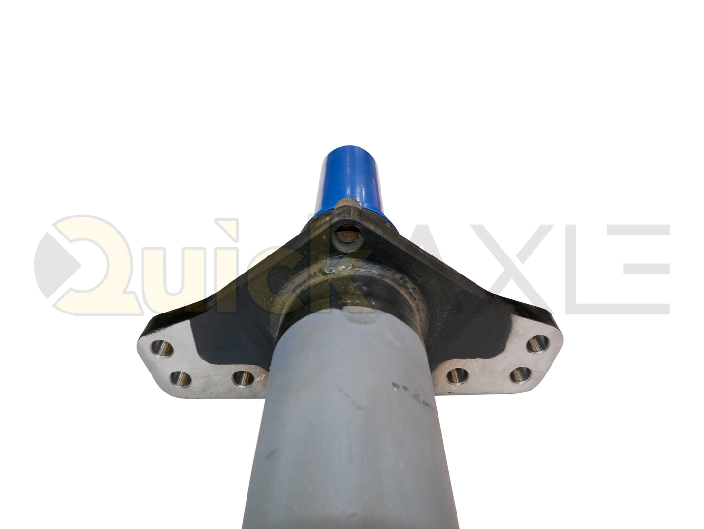 Air Disc Brake Axle, 75.5 Axle Track, QuickAxle Universal Mounting Pattern Brake Flange, 23k Beam, Straight With 5 in Dia and P Spindle