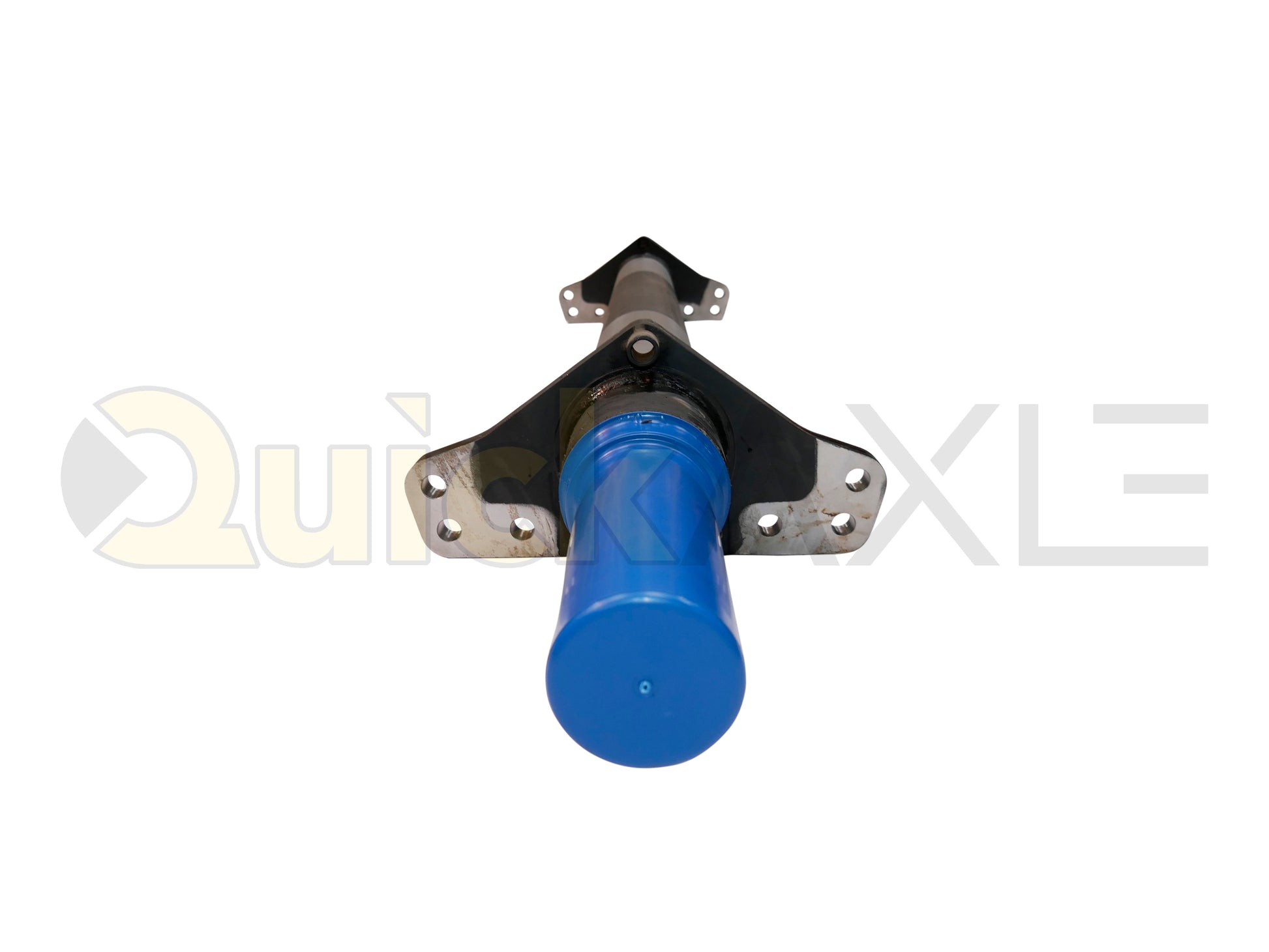 Air Disc Brake Axle, 75.5 Axle Track, QuickAxle Universal Mounting Pattern Brake Flange, 23k Beam, Straight With 5 in Dia and P Spindle