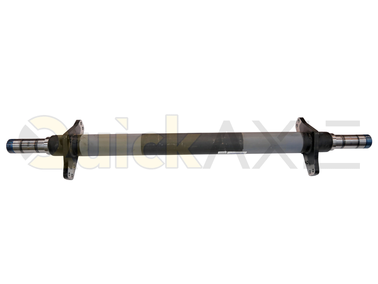 Air Disc Brake Axle, 75.5 Axle Track, QuickAxle Universal Mounting Pattern Brake Flange, 23k Beam, Straight With 5 in Dia and P Spindle