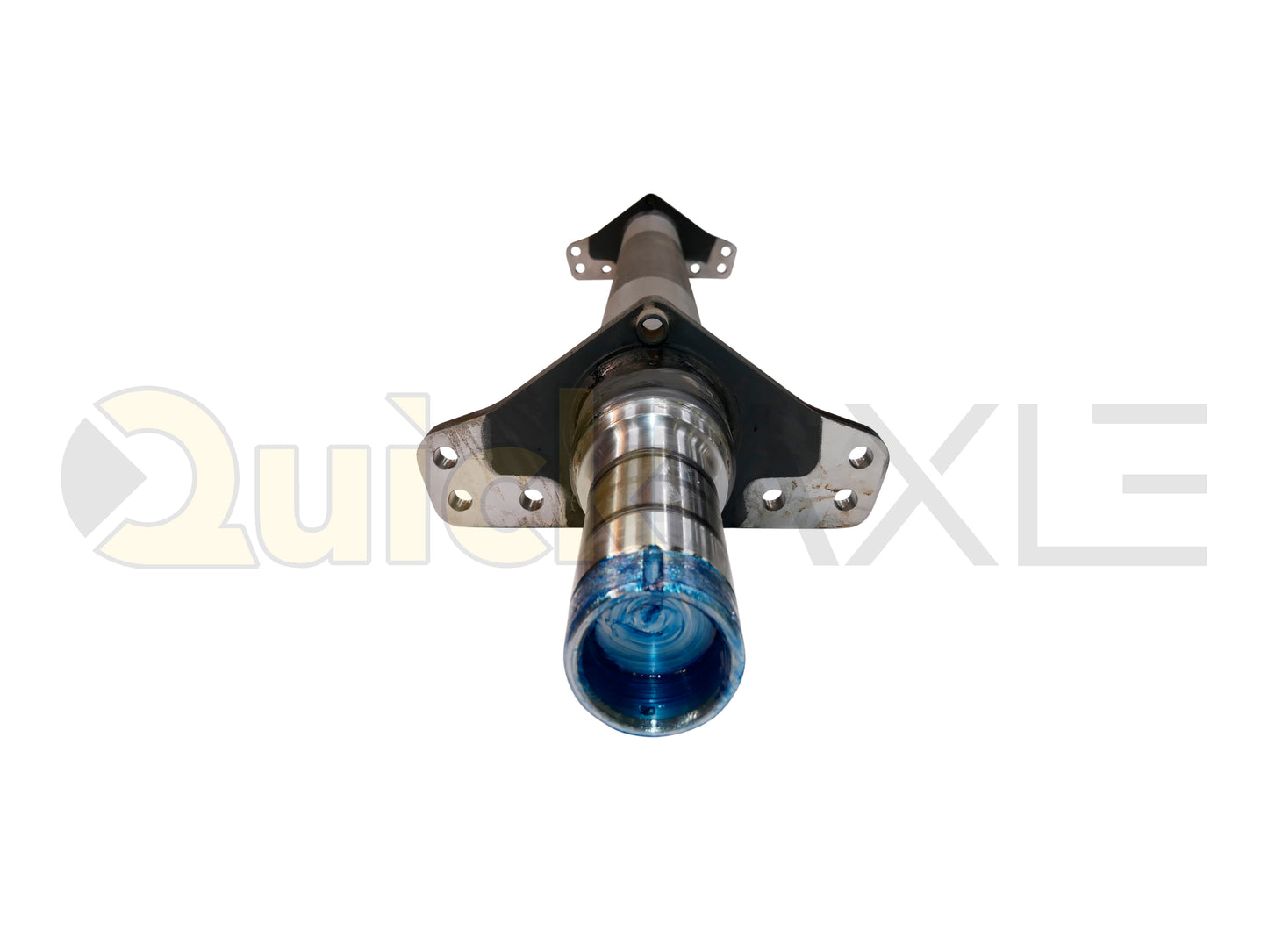 Air Disc Brake Axle, 75.5 Axle Track, QuickAxle Universal Mounting Pattern Brake Flange, 23k Beam, Straight With 5 in Dia and P Spindle