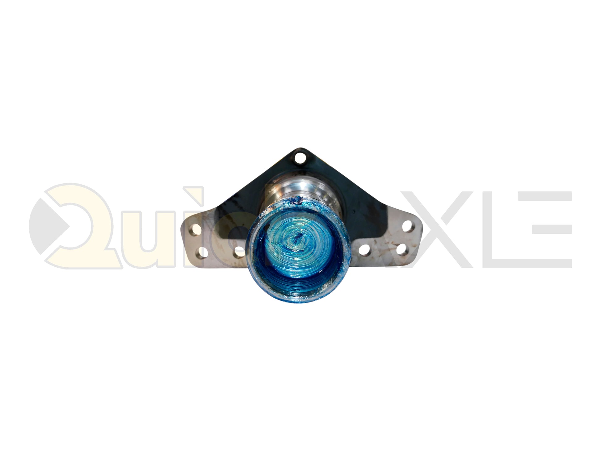 Air Disc Brake Axle, 75.5 Axle Track, QuickAxle Universal Mounting Pattern Brake Flange, 23k Beam, Straight With 5 in Dia and P Spindle