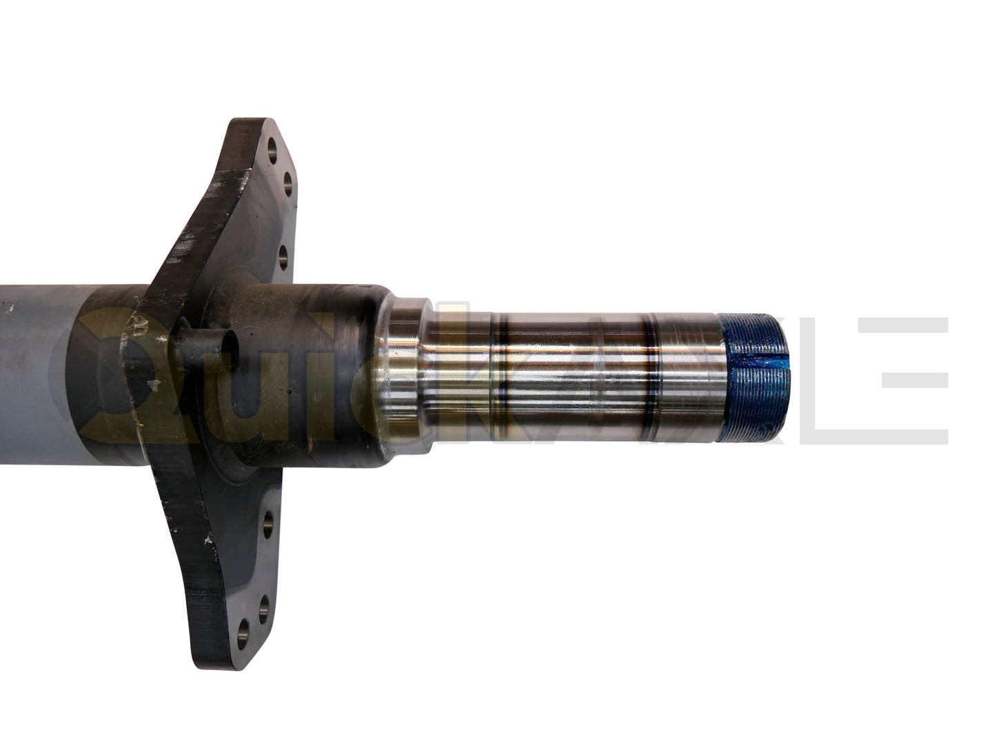 Air Disc Brake Axle, 77.5 Axle Track, QuickAxle Universal Mounting Pattern Brake Flange, 25k Beam, Straight With 5 in Dia and P Spindle