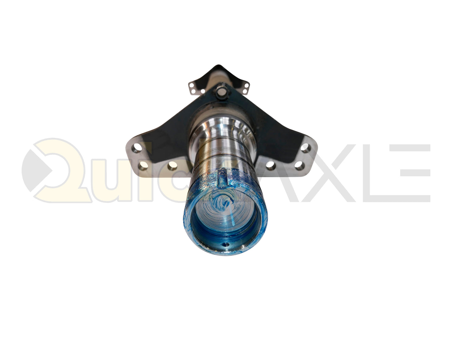 Air Disc Brake Axle, 77.5 Axle Track, QuickAxle Universal Mounting Pattern Brake Flange, 25k Beam, Straight With 5 in Dia and P Spindle