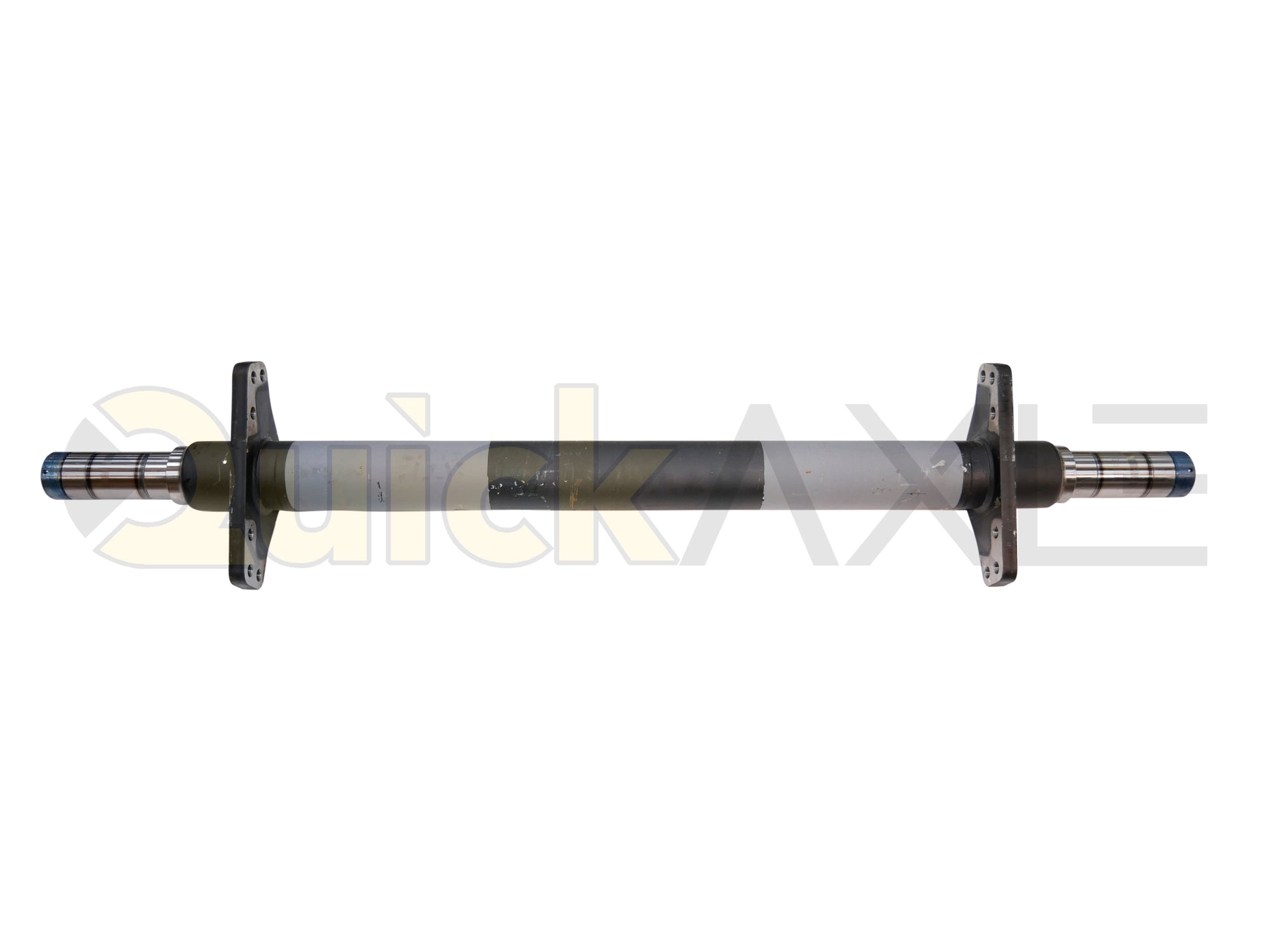 Air Disc Brake Axle, 71.5 Axle Track, QuickAxle Universal Mounting Pattern Brake Flange, 25k Beam, Straight With 5 in Dia and P Spindle
