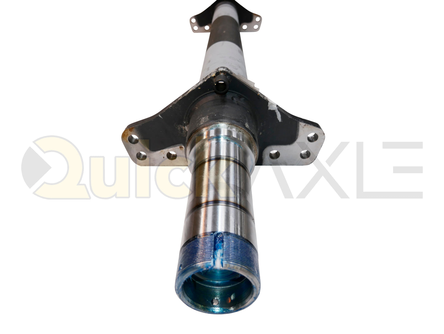 Air Disc Brake Axle, 71.5 Axle Track, QuickAxle Universal Mounting Pattern Brake Flange, 25k Beam, Straight With 5 in Dia and P Spindle