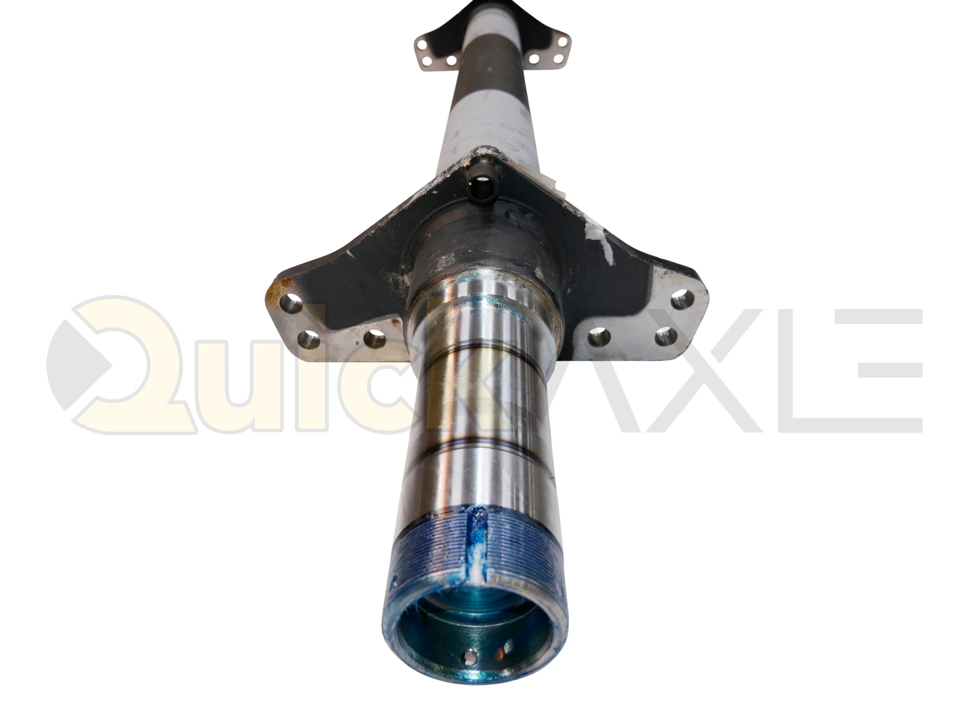 Air Disc Brake Axle, 71.5 Axle Track, QuickAxle Universal Mounting Pattern Brake Flange, 25k Beam, Straight With 5 in Dia and P Spindle