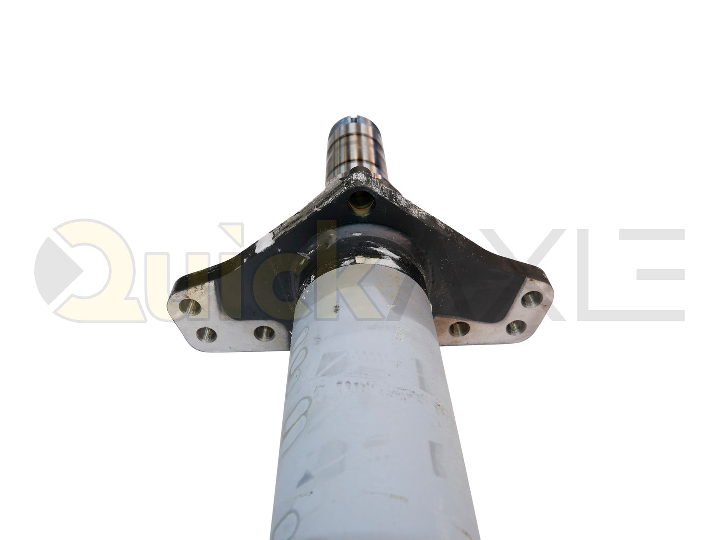 Air Disc Brake Axle, 71.5 Axle Track, QuickAxle Universal Mounting Pattern Brake Flange, 25k Beam, Straight With 5 in Dia and P Spindle
