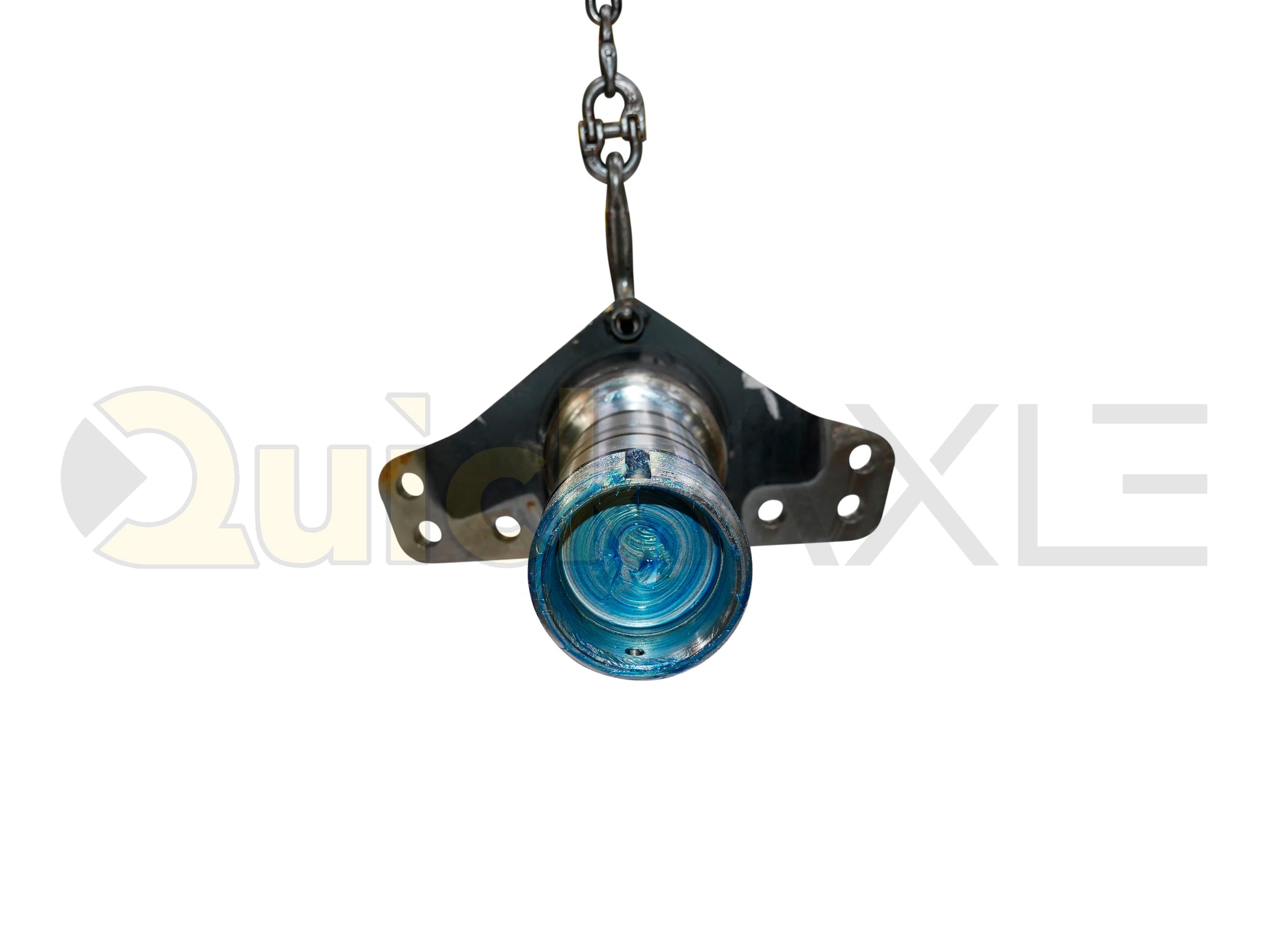 Air Disc Brake Axle, 71.5 Axle Track, QuickAxle Universal Mounting Pattern Brake Flange, 25k Beam, Straight With 5 in Dia and P Spindle
