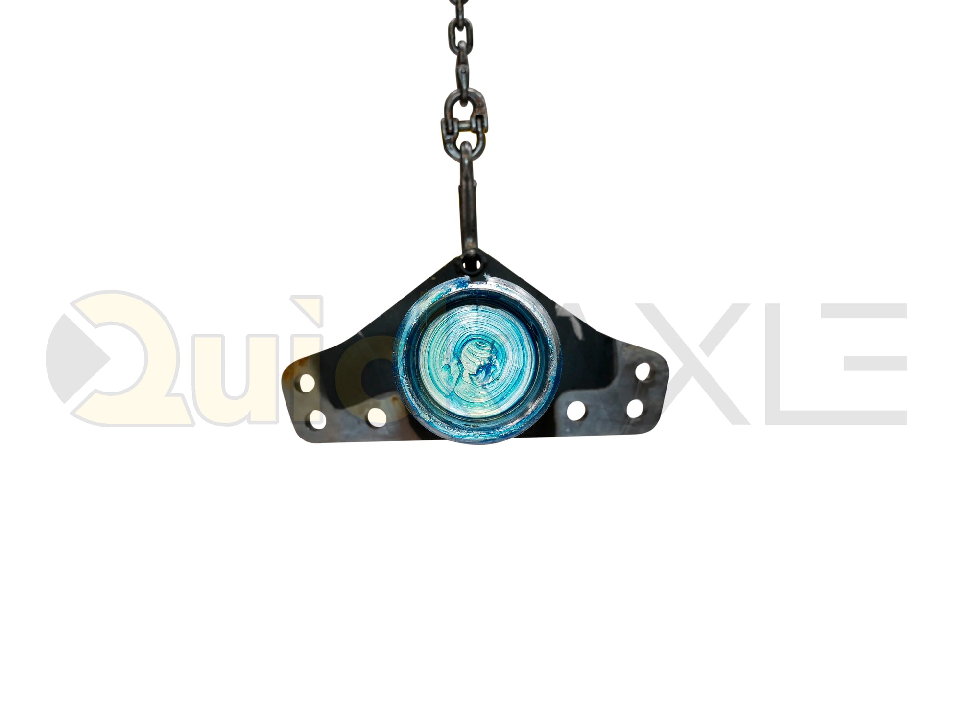 Air Disc Brake Axle, 71.5 Axle Track, QuickAxle Universal Mounting Pattern Brake Flange, 25k Beam, Straight With 5 in Dia and P Spindle