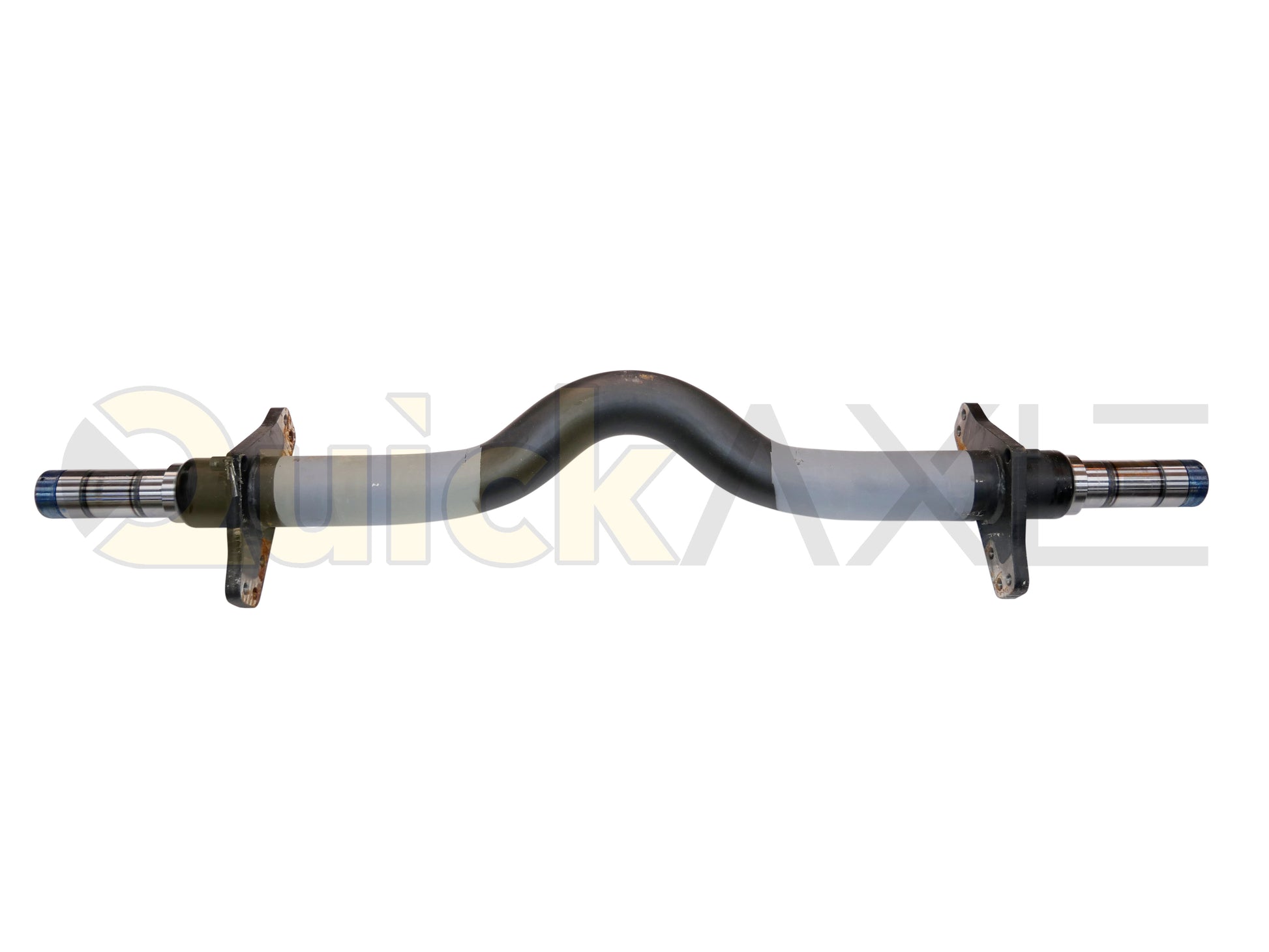 Air Disc Brake Axle, 71.5 Axle Track, QuickAxle Universal Mounting Pattern Brake Flange, 22.5k Beam, 6.25 Bent Tube With 5 in Dia and P Spindle