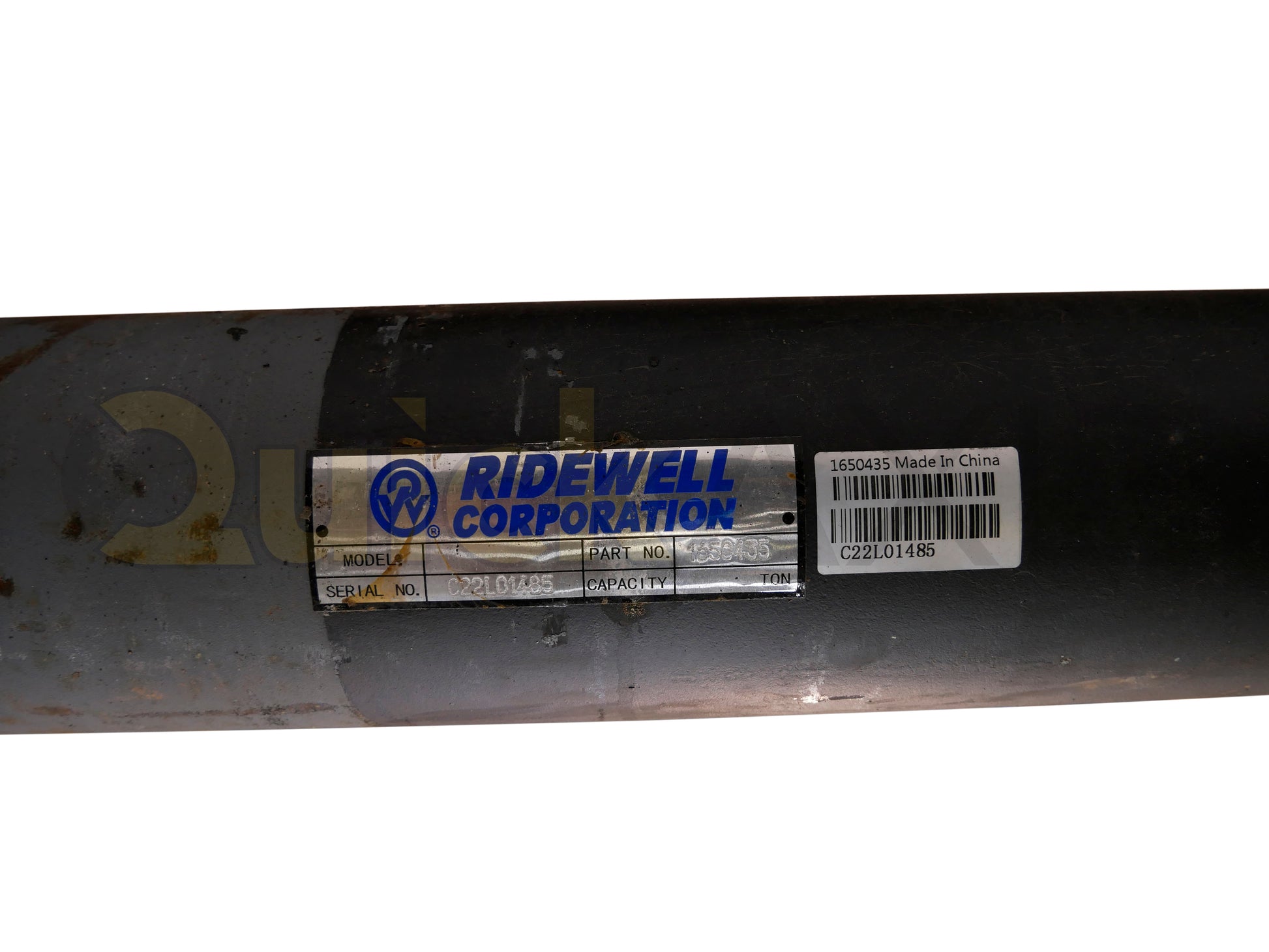 Air Disc Brake Axle, 76.5 Axle Track, QuickAxle Universal Mounting Pattern Brake Flange, 25k Beam, Straight With 5 in Dia and P Spindle