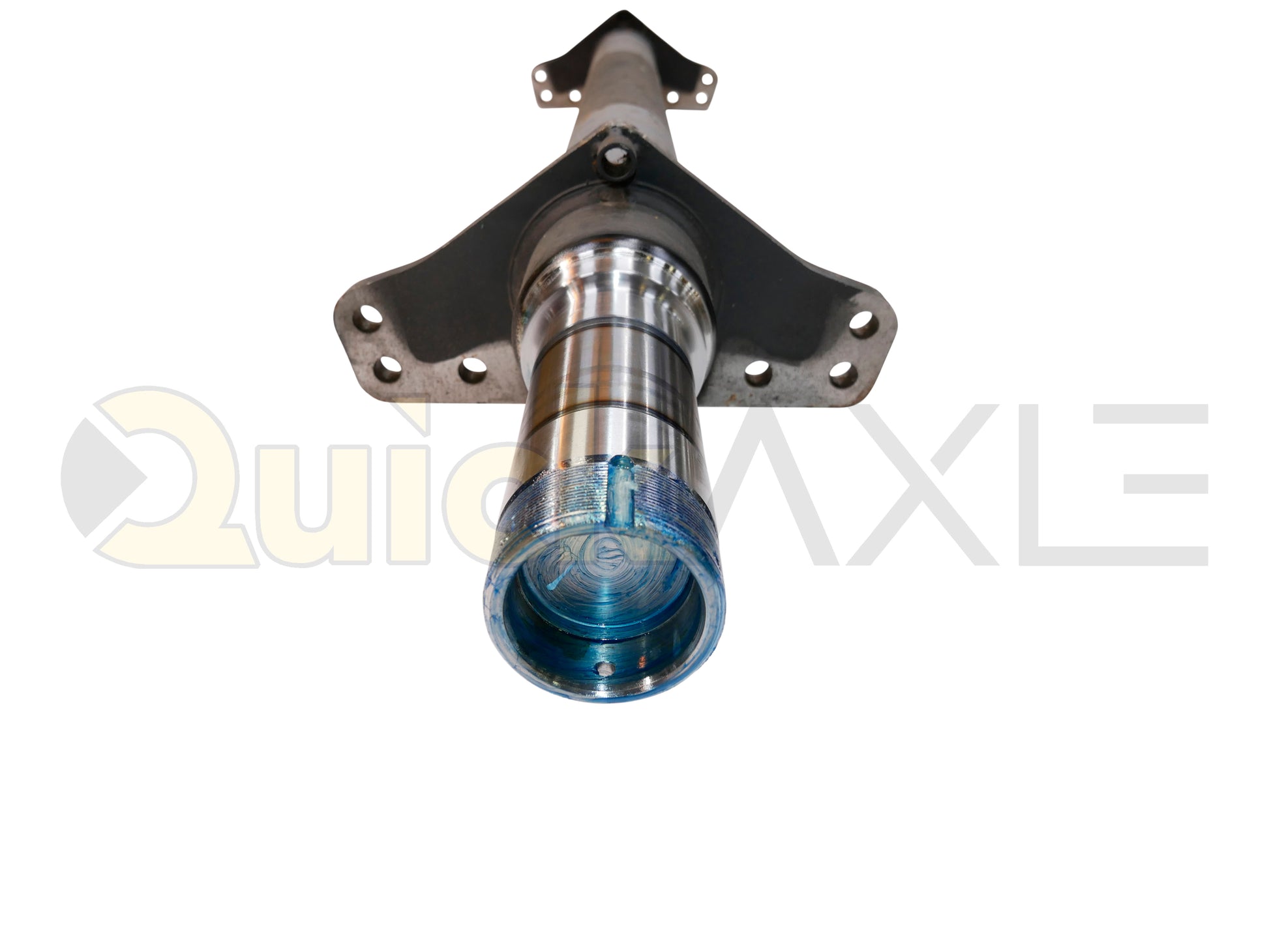 Air Disc Brake Axle, 76.5 Axle Track, QuickAxle Universal Mounting Pattern Brake Flange, 25k Beam, Straight With 5 in Dia and P Spindle